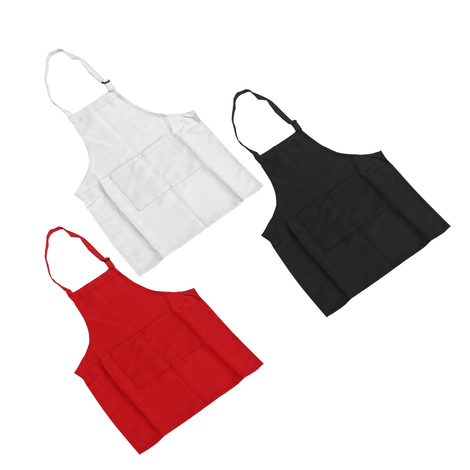 3Pcs Children Aprons Baking DIY Kids Aprons with Pockets for Boys Girls Aged view 3