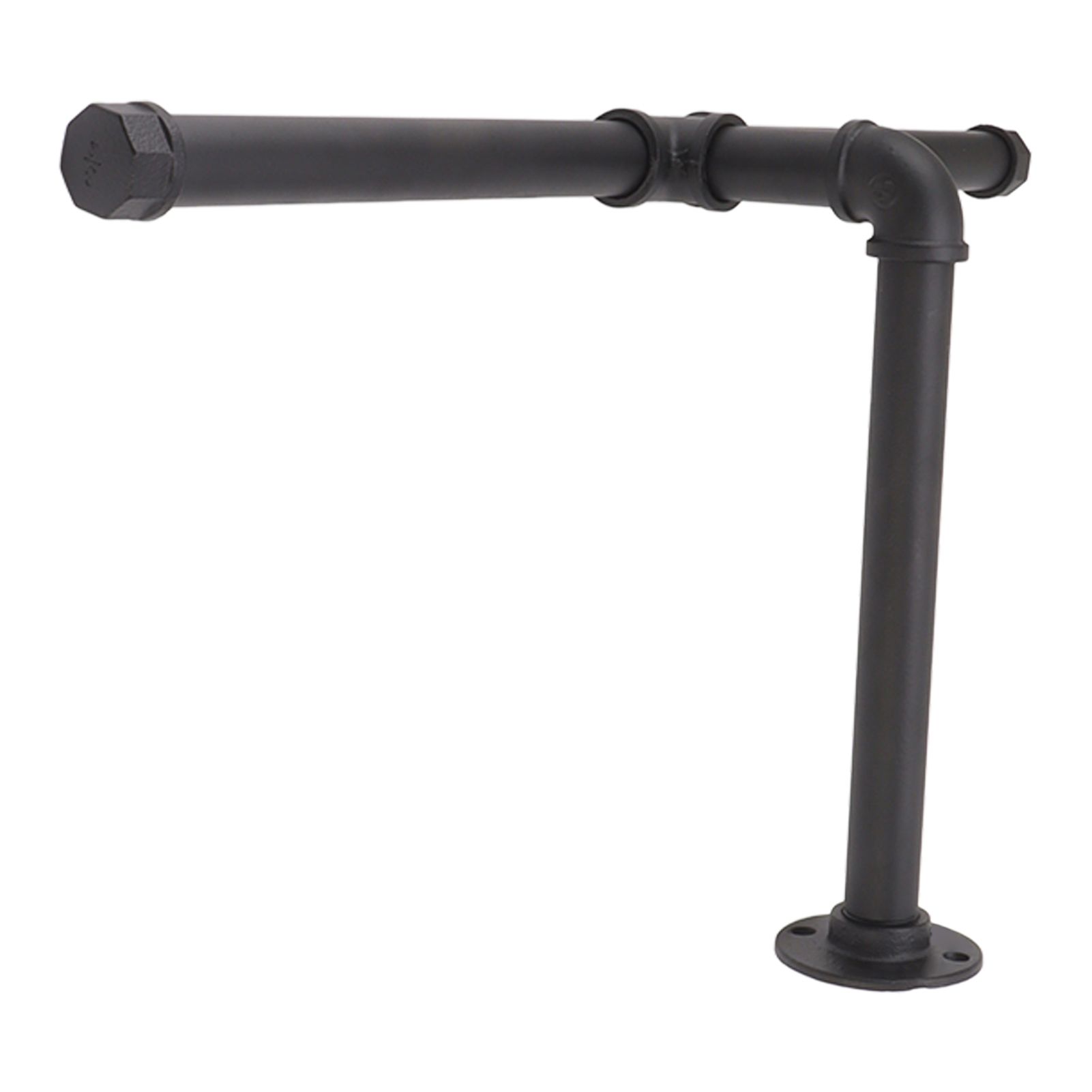 Wall Mount Clothes Rack Floating Iron Pipe Coat Hat Rack Multifunctional view 6