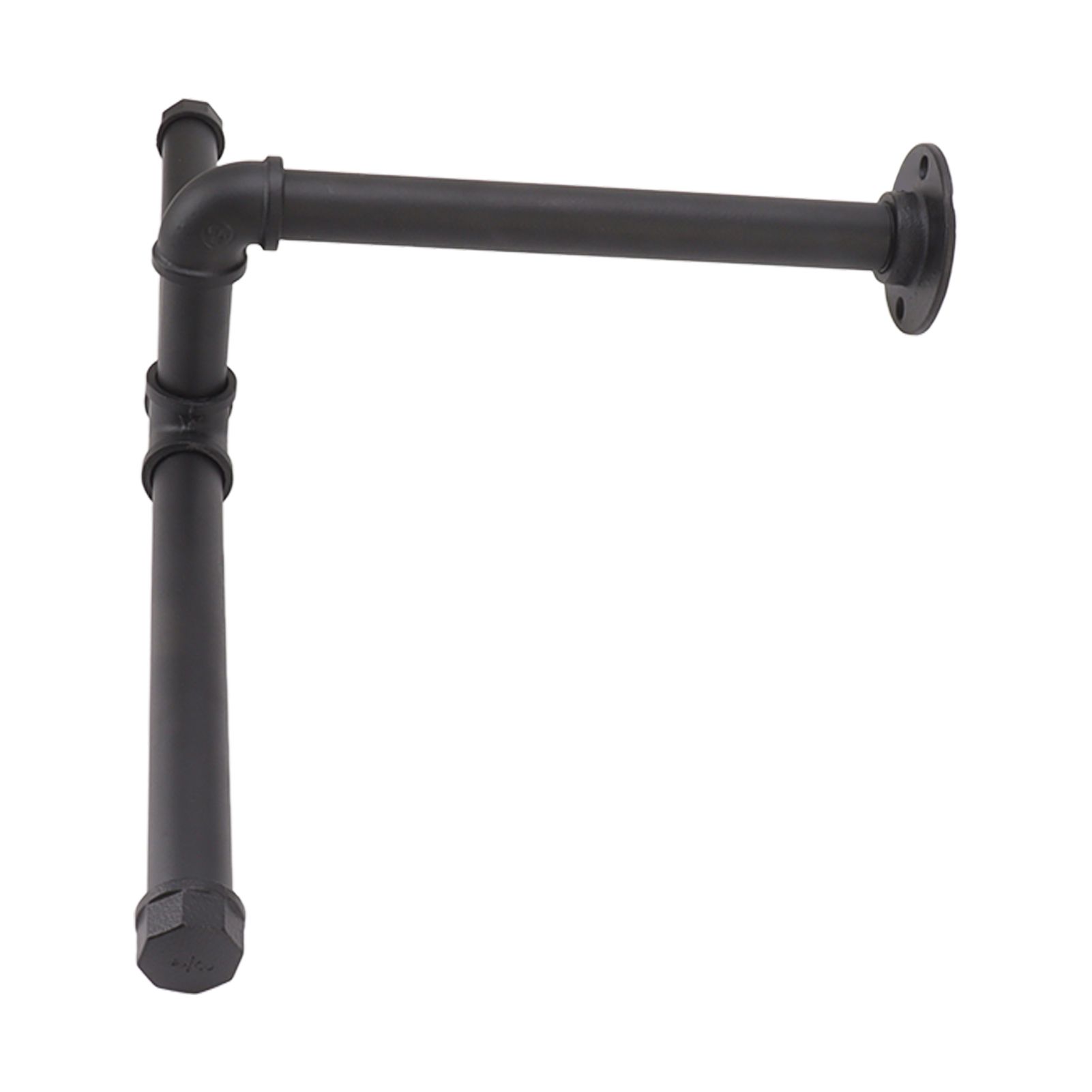 Wall Mount Clothes Rack Floating Iron Pipe Coat Hat Rack Multifunctional view 7