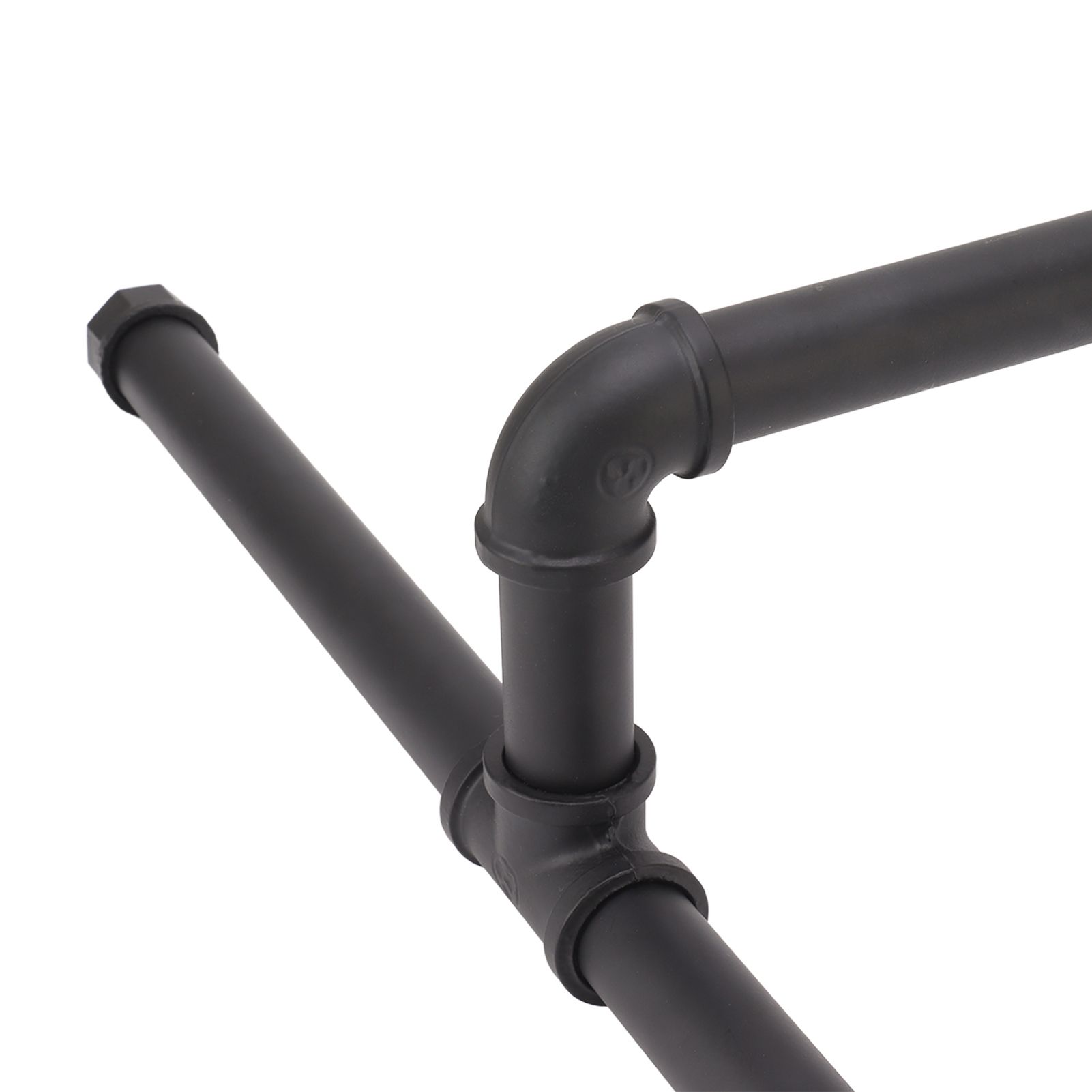 Wall Mount Clothes Rack Floating Iron Pipe Coat Hat Rack Multifunctional view 9