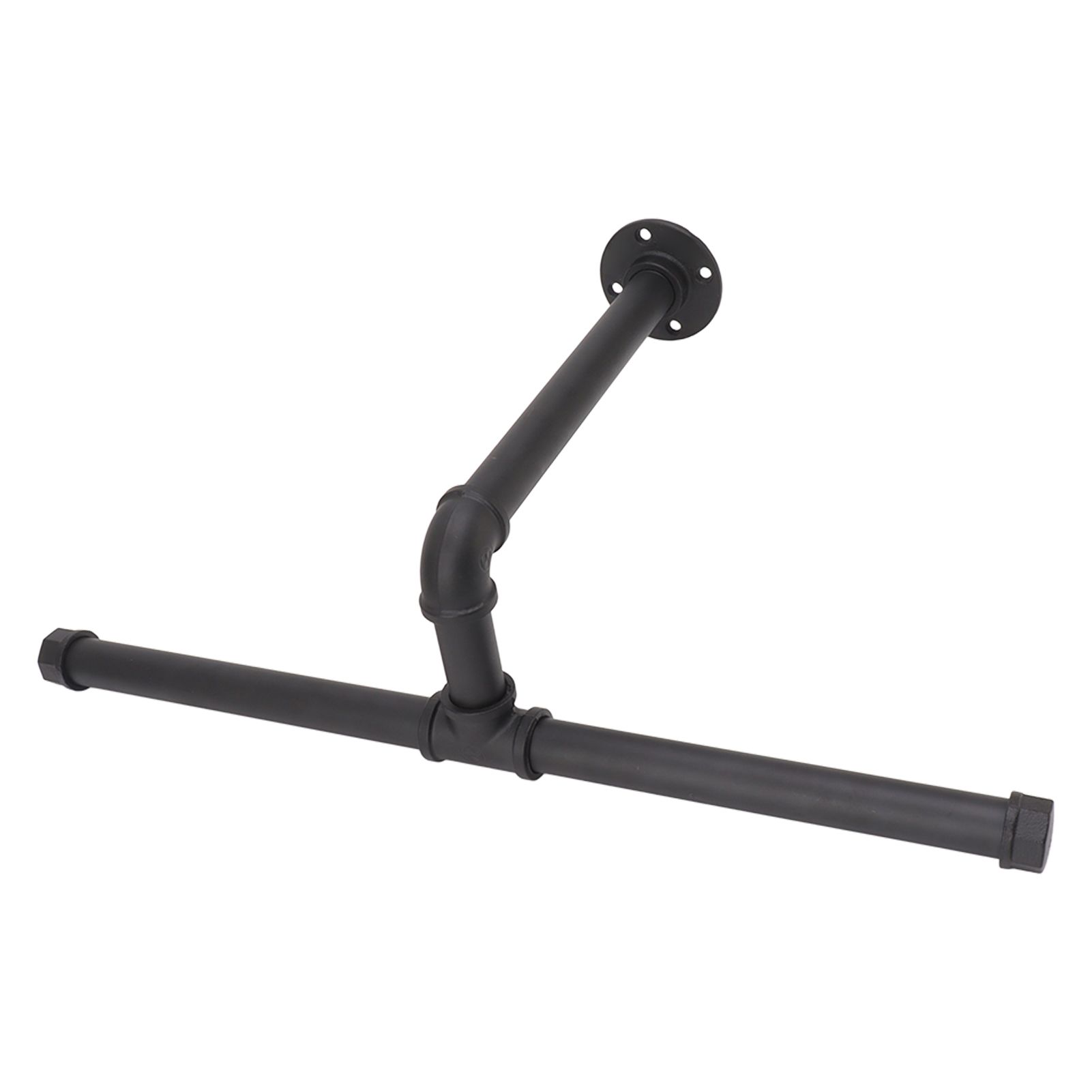 Wall Mount Clothes Rack Floating Iron Pipe Coat Hat Rack Multifunctional view 11
