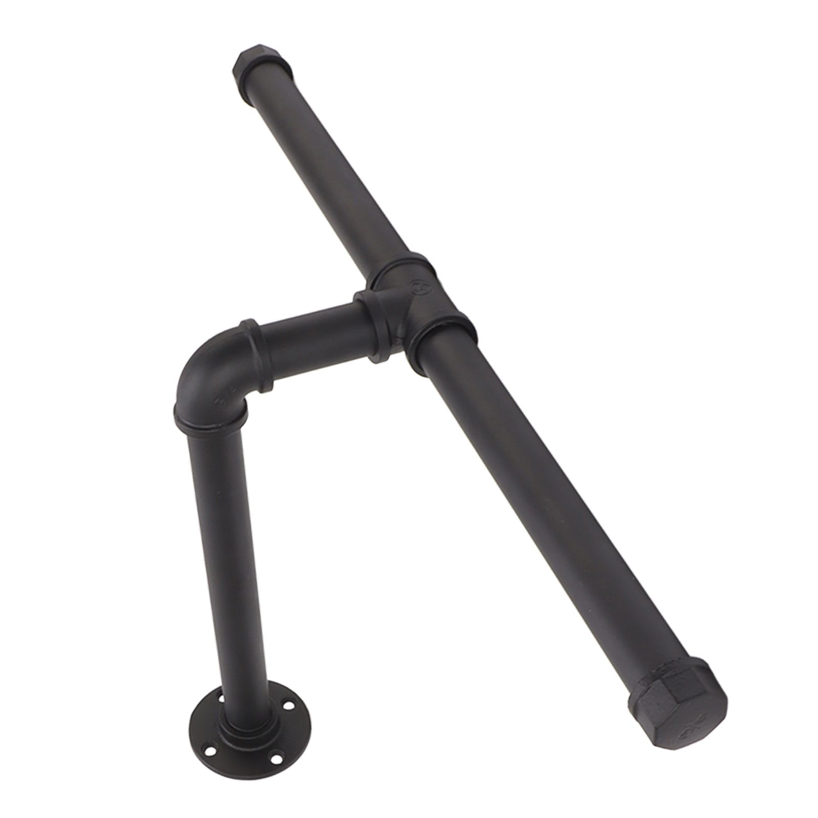 Wall Mount Clothes Rack Floating Iron Pipe Coat Hat Rack Multifunctional view 12