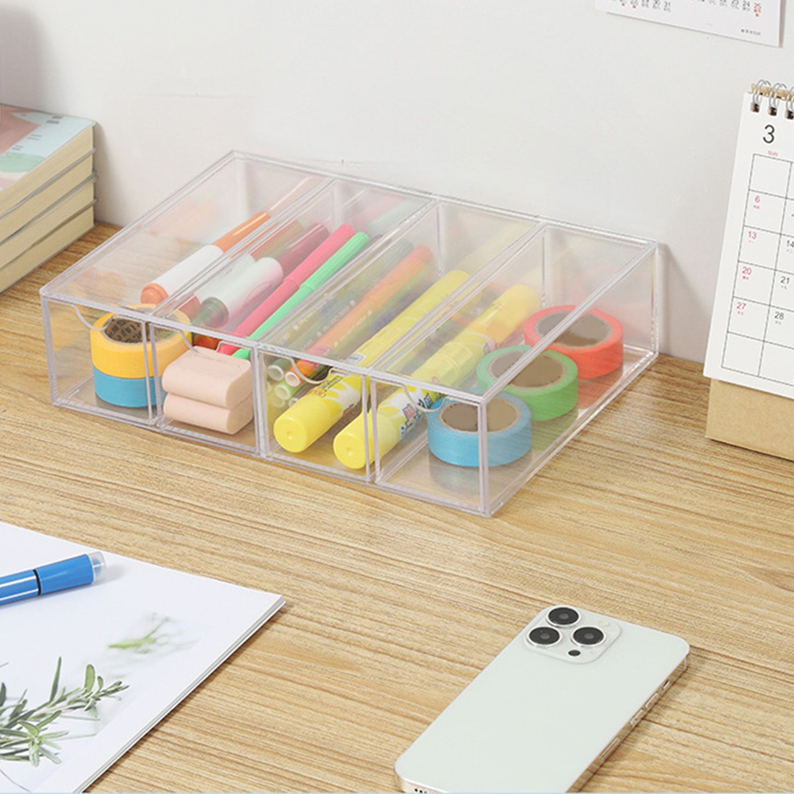 Glasses Storage Box 4 Layers Stackable Transparent Sunglasses Display view 5