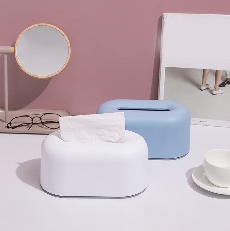 Nordic Ins Plastic Tissue Box Simple Paper Holder Dispenser Home Storage Case view 11