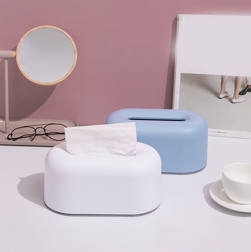 Nordic Ins Plastic Tissue Box Simple Paper Holder Dispenser Home Storage Case view 12