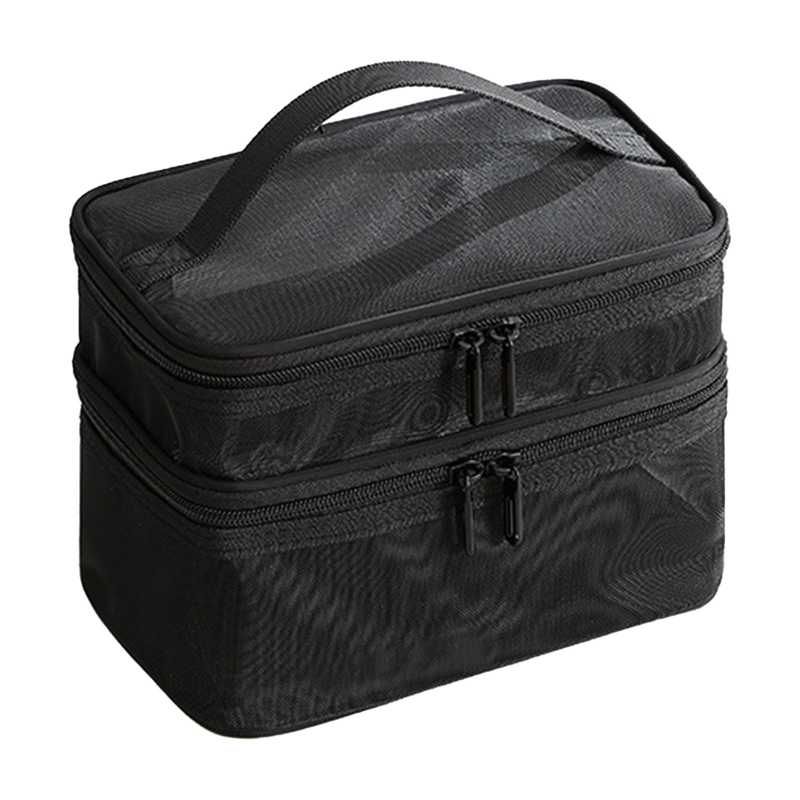 Double Layer Cosmetic Bag Easy Classification Large Capacity Mesh Cosmetic Bag view 2