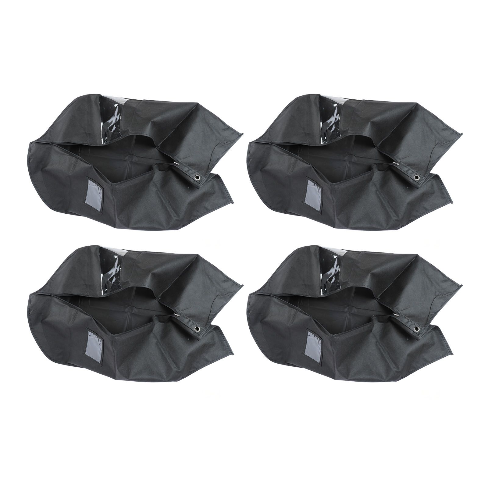 4pcs Garment Bags Waterproof Dustproof Thickened Suit Bag with Transparent view 4