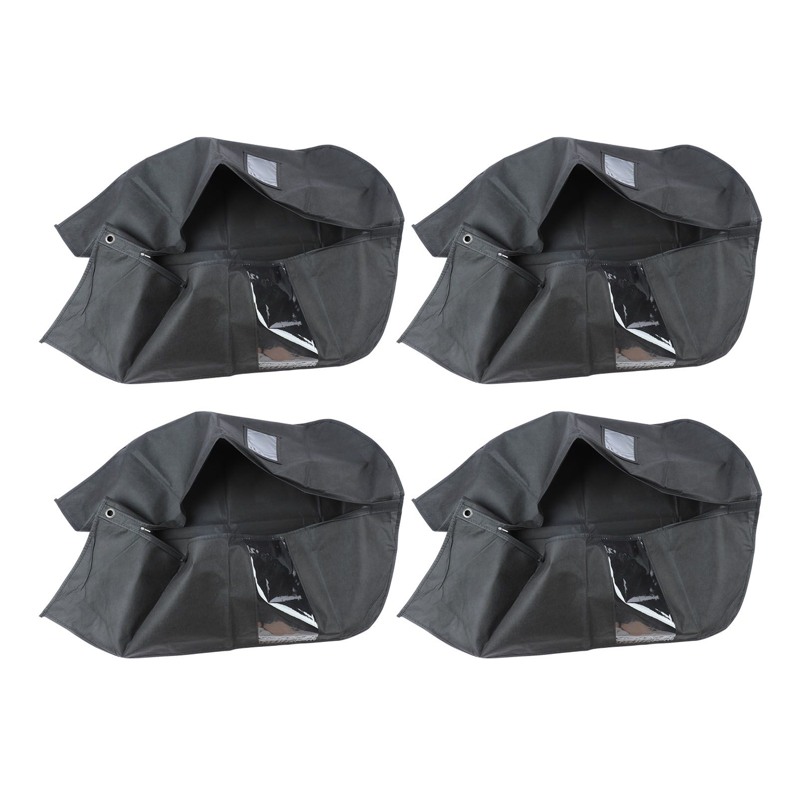 4pcs Garment Bags Waterproof Dustproof Thickened Suit Bag with Transparent view 6
