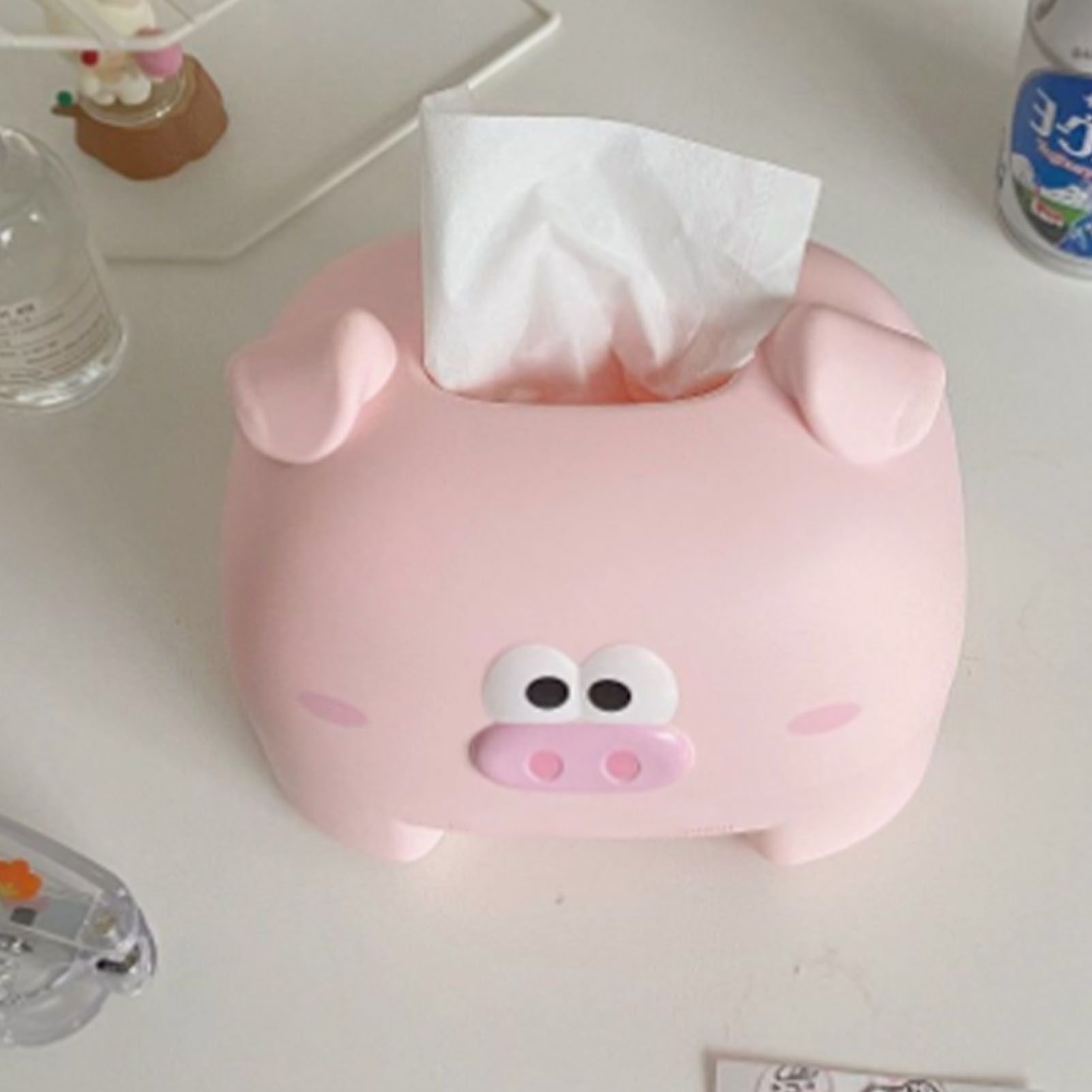Cute Tissue Storage Box Pig Shaped Decorative Towel Napkin Container Case For view 15