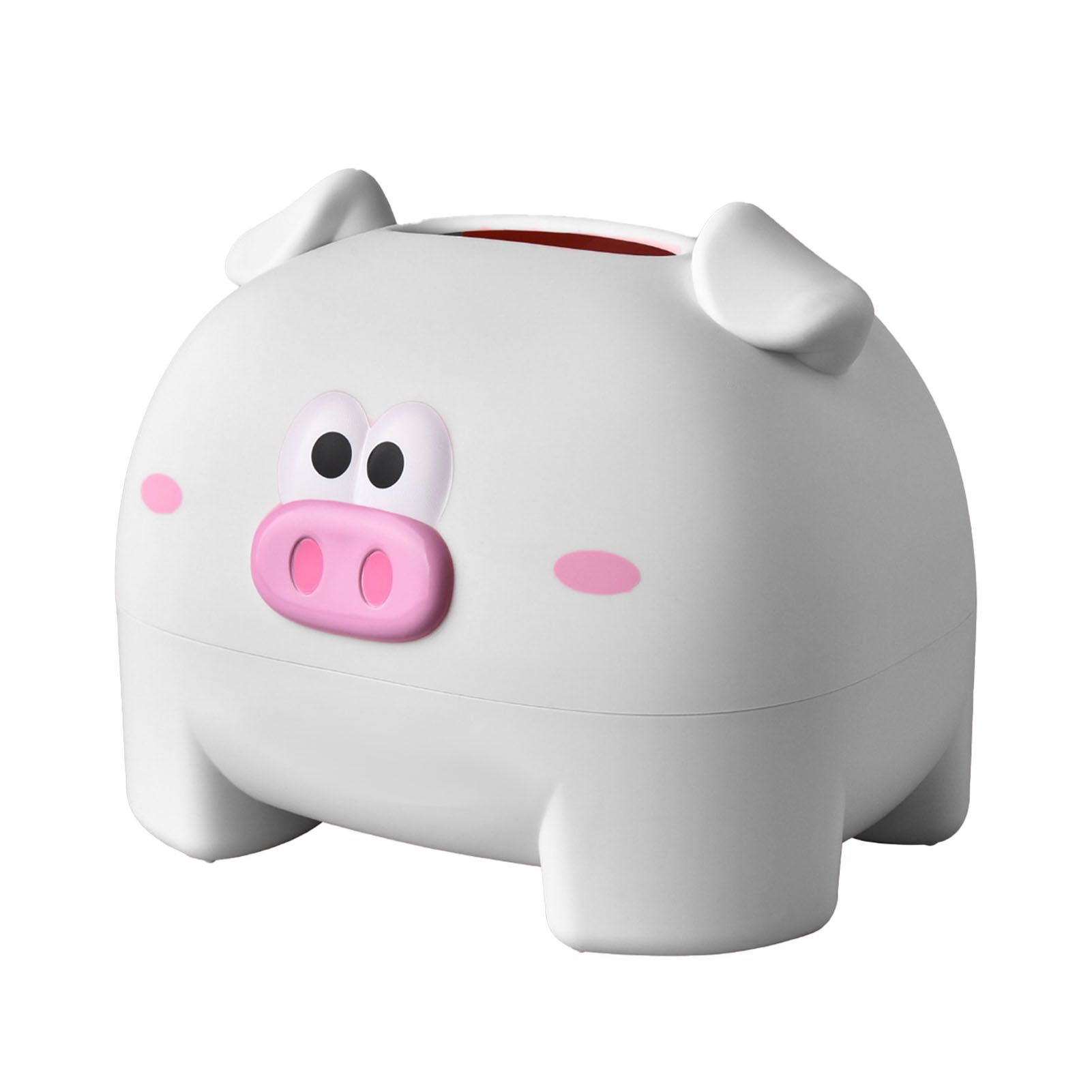 Cute Tissue Storage Box Pig Shaped Decorative Towel Napkin Container Case For