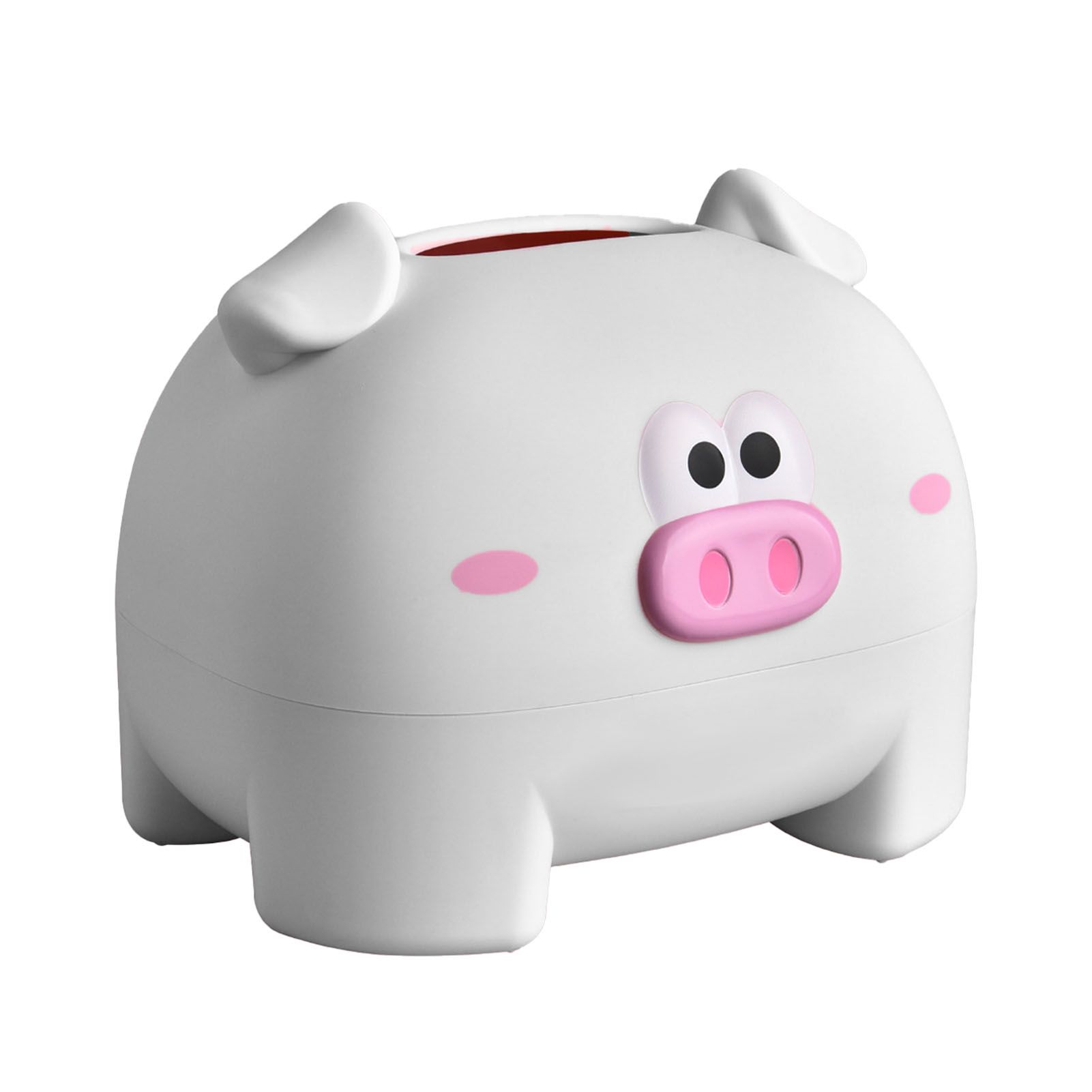 Cute Tissue Storage Box Pig Shaped Decorative Towel Napkin Container Case For view 3