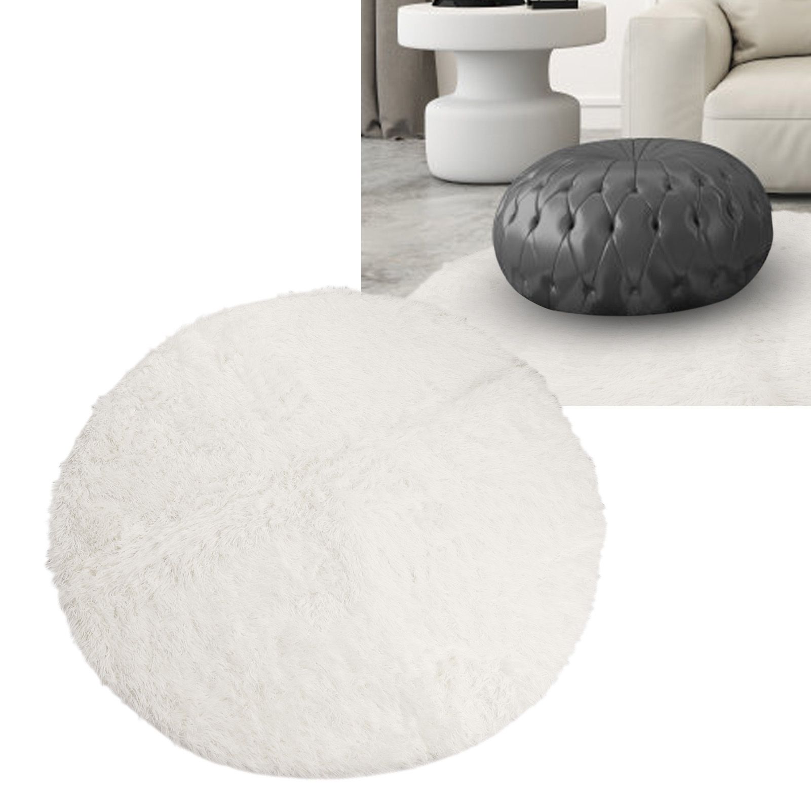 Round Plush Carpet Super Soft Fluffy Carpets Anti Skid Fuzzy Rug Modern Plush view 11