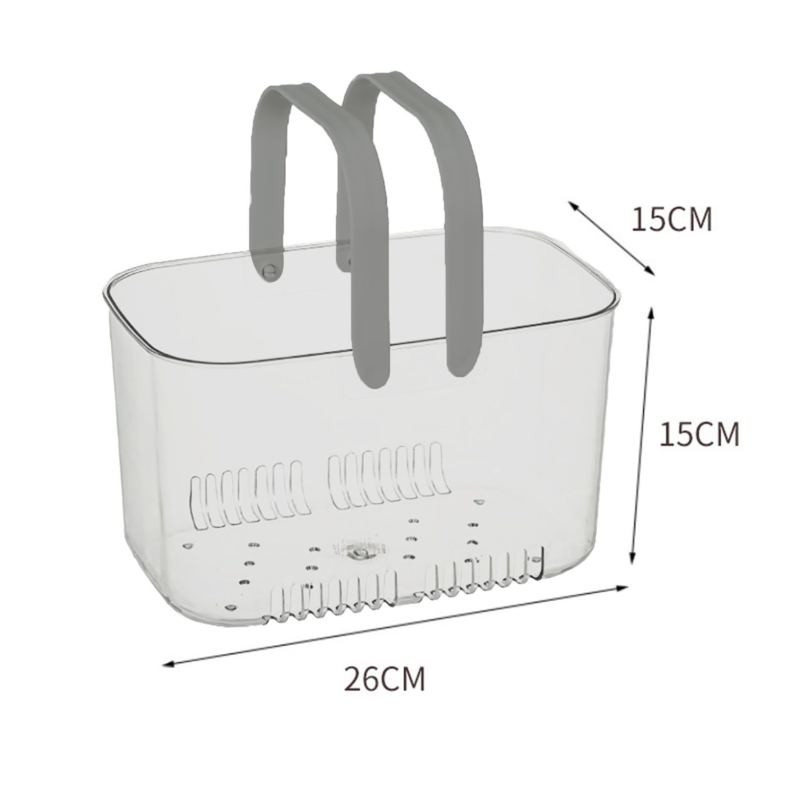 Clear Hand Basket Comfortable Handle Ventilation Holes Easy Access Versatile view 12