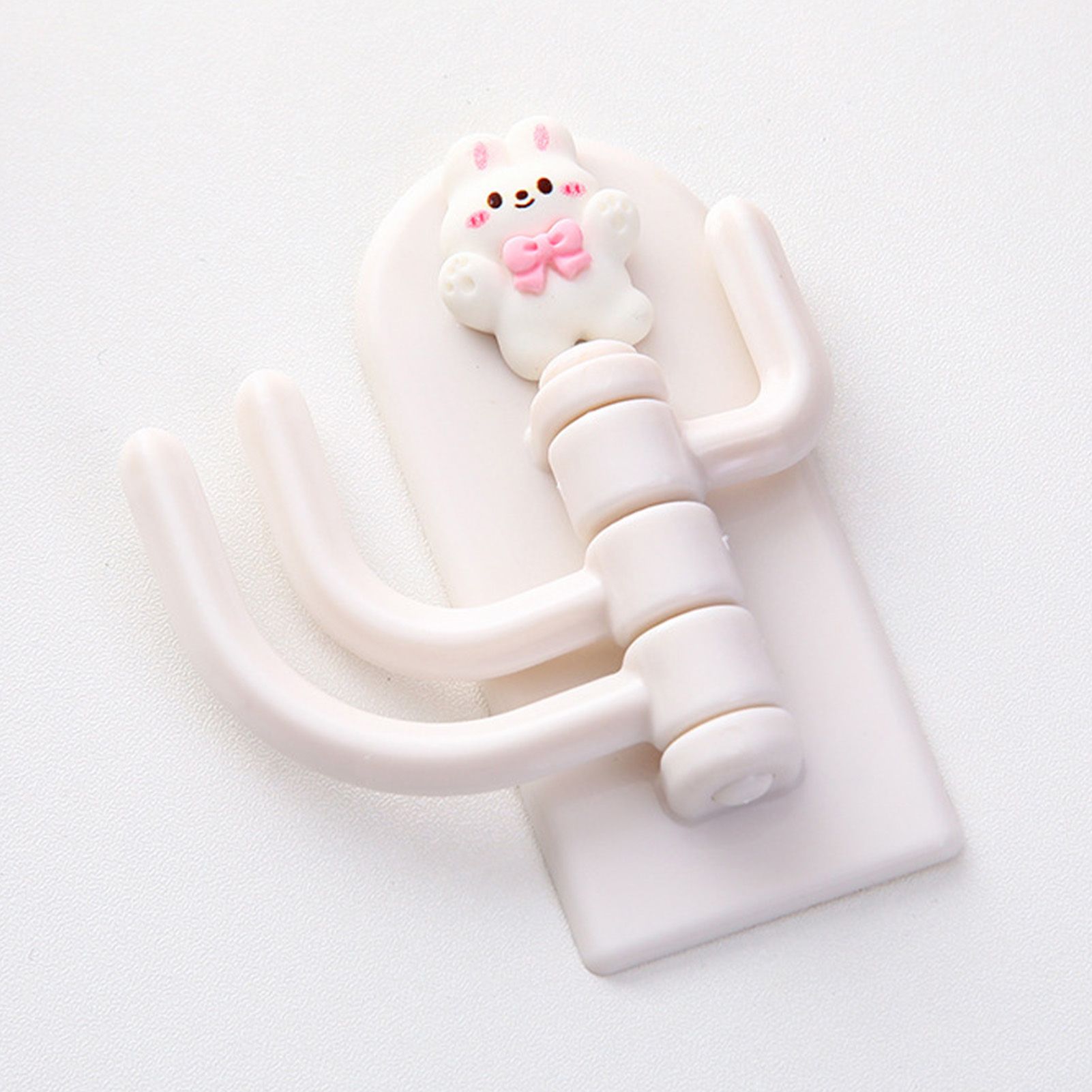 Self Adhesive Hanger Punch Free Rotating 3 Hooks Cute Animal Wall Door Holder view 11