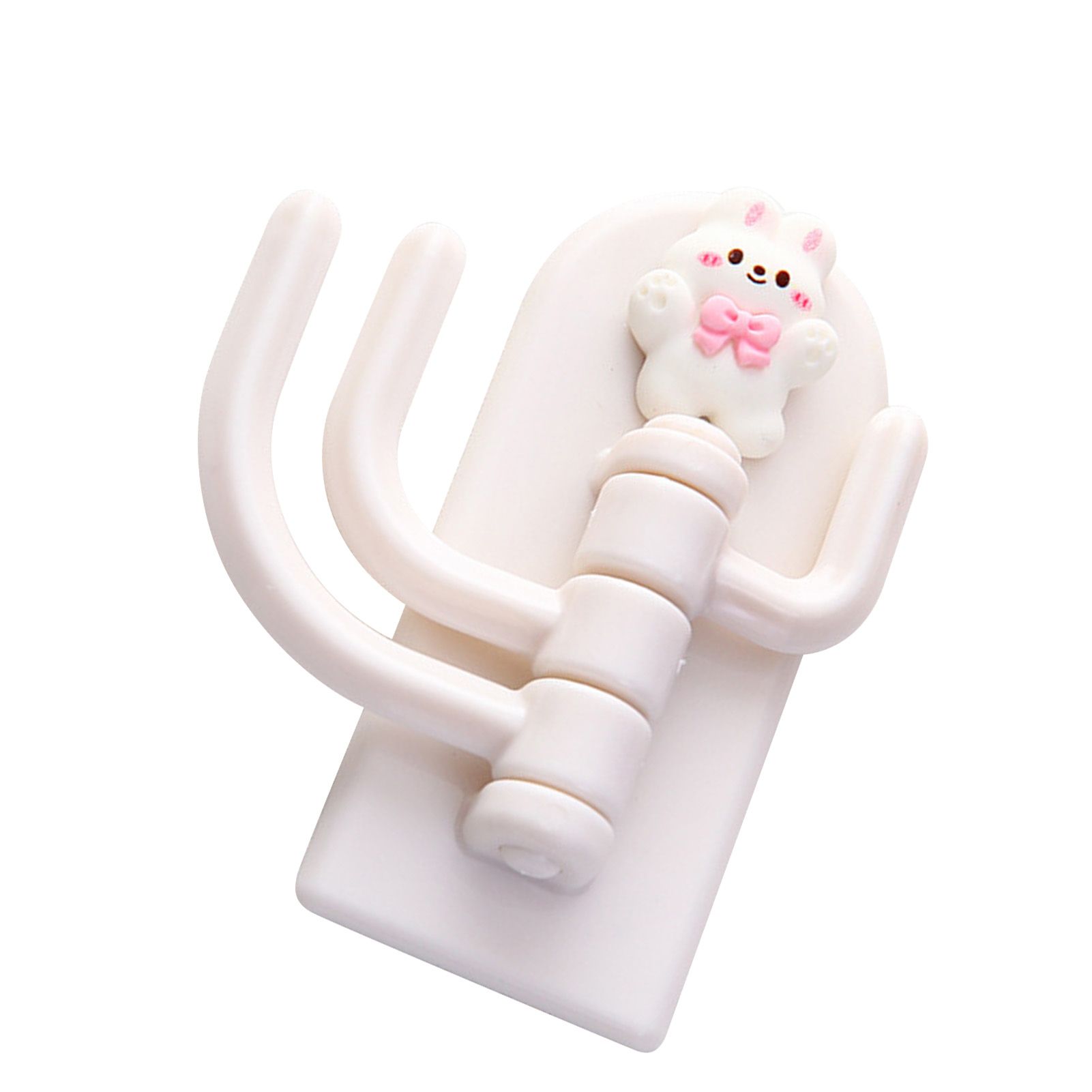 Self Adhesive Hanger Punch Free Rotating 3 Hooks Cute Animal Wall Door Holder view 12
