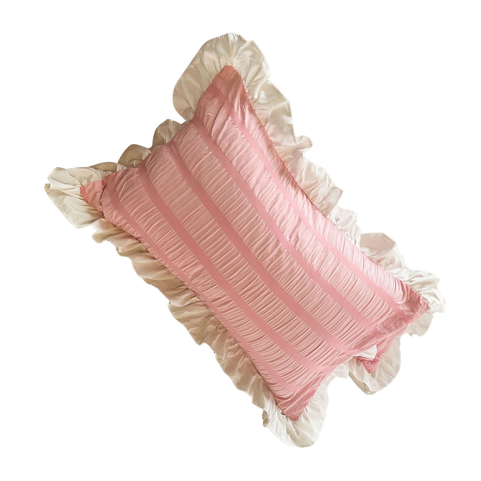 Ruffles Pillow Covers for Student Pure Color Breathable Lovely Pillow Cases view 4