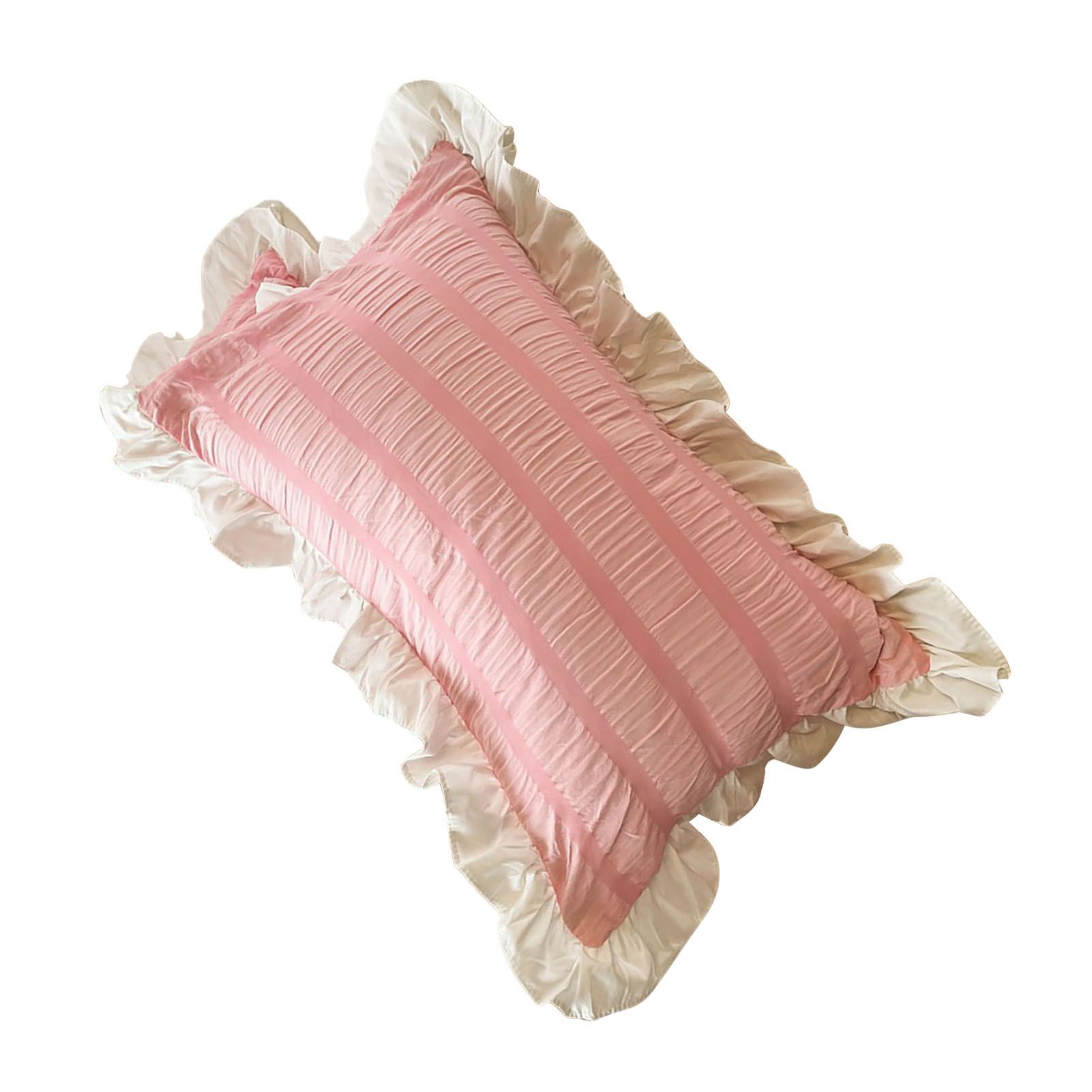 Ruffles Pillow Covers for Student Pure Color Breathable Lovely Pillow Cases view 5