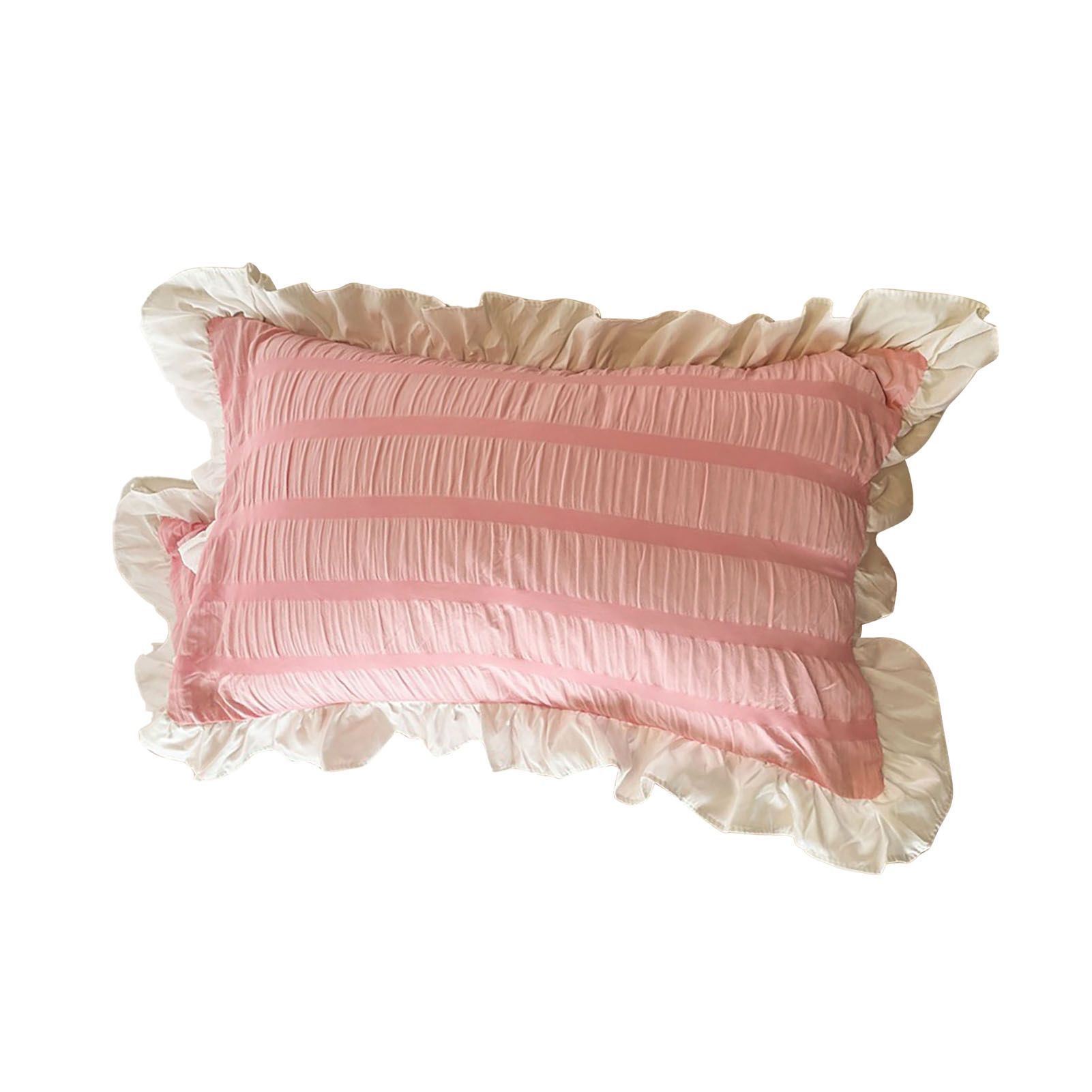 Ruffles Pillow Covers for Student Pure Color Breathable Lovely Pillow Cases view 6