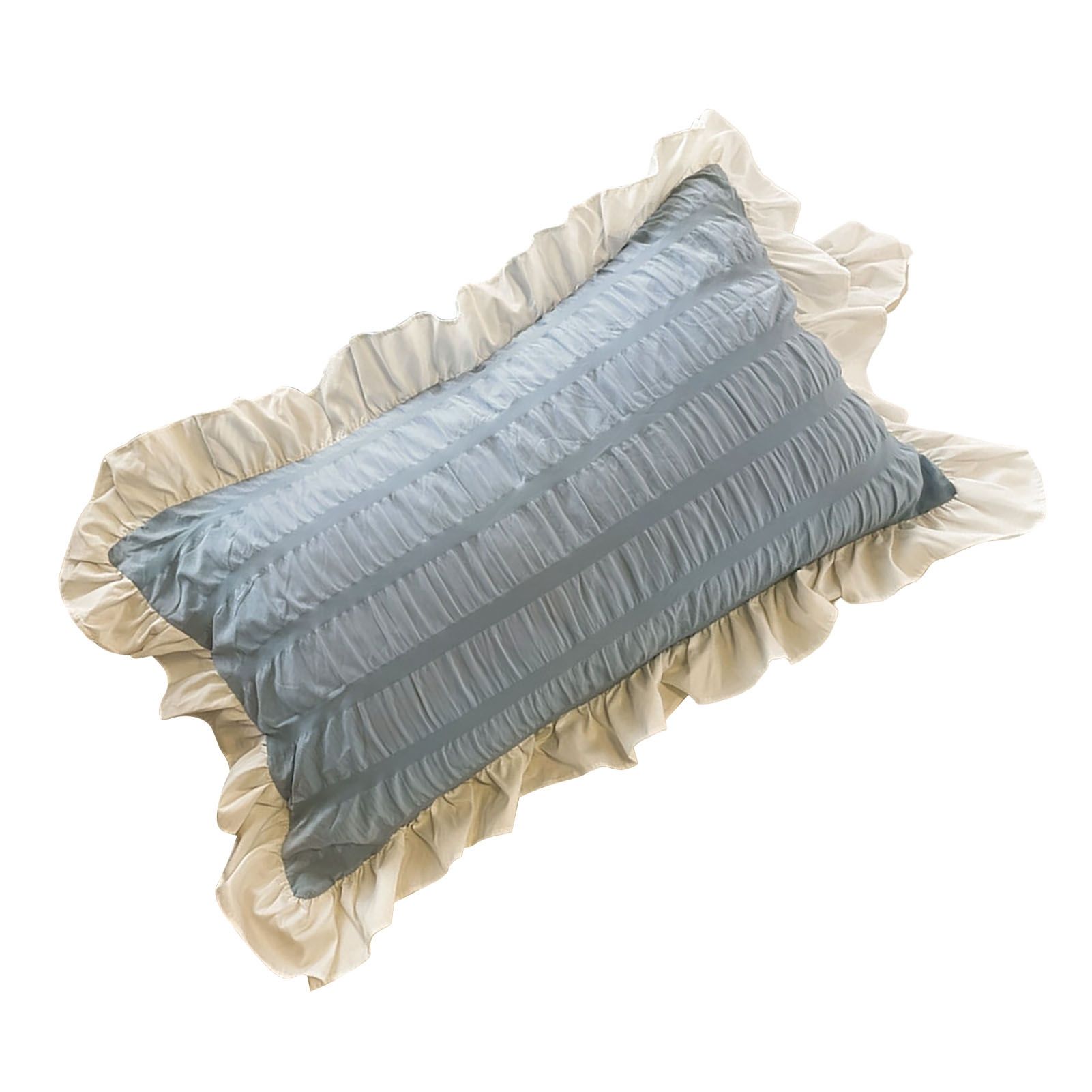 Ruffles Pillow Covers for Student Pure Color Breathable Lovely Pillow Cases view 2