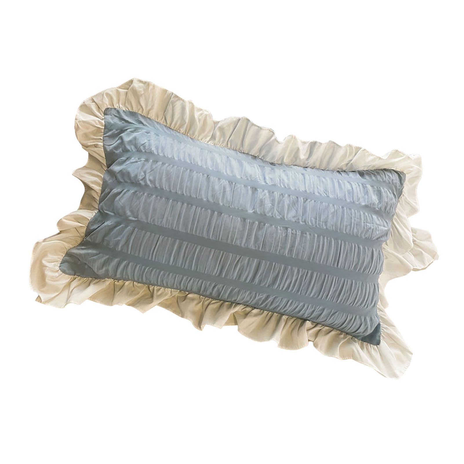Ruffles Pillow Covers for Student Pure Color Breathable Lovely Pillow Cases view 3