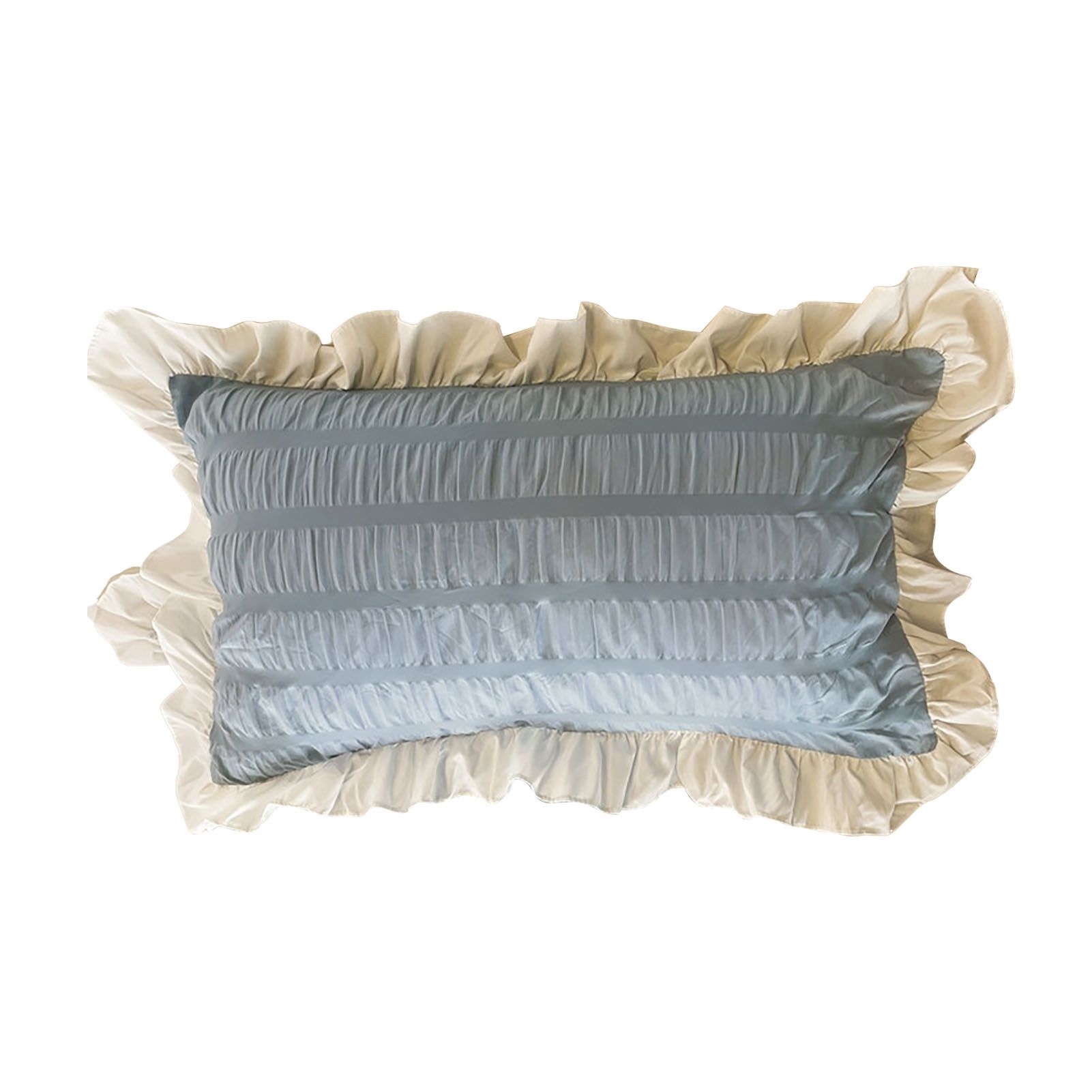 Ruffles Pillow Covers for Student Pure Color Breathable Lovely Pillow Cases view 6
