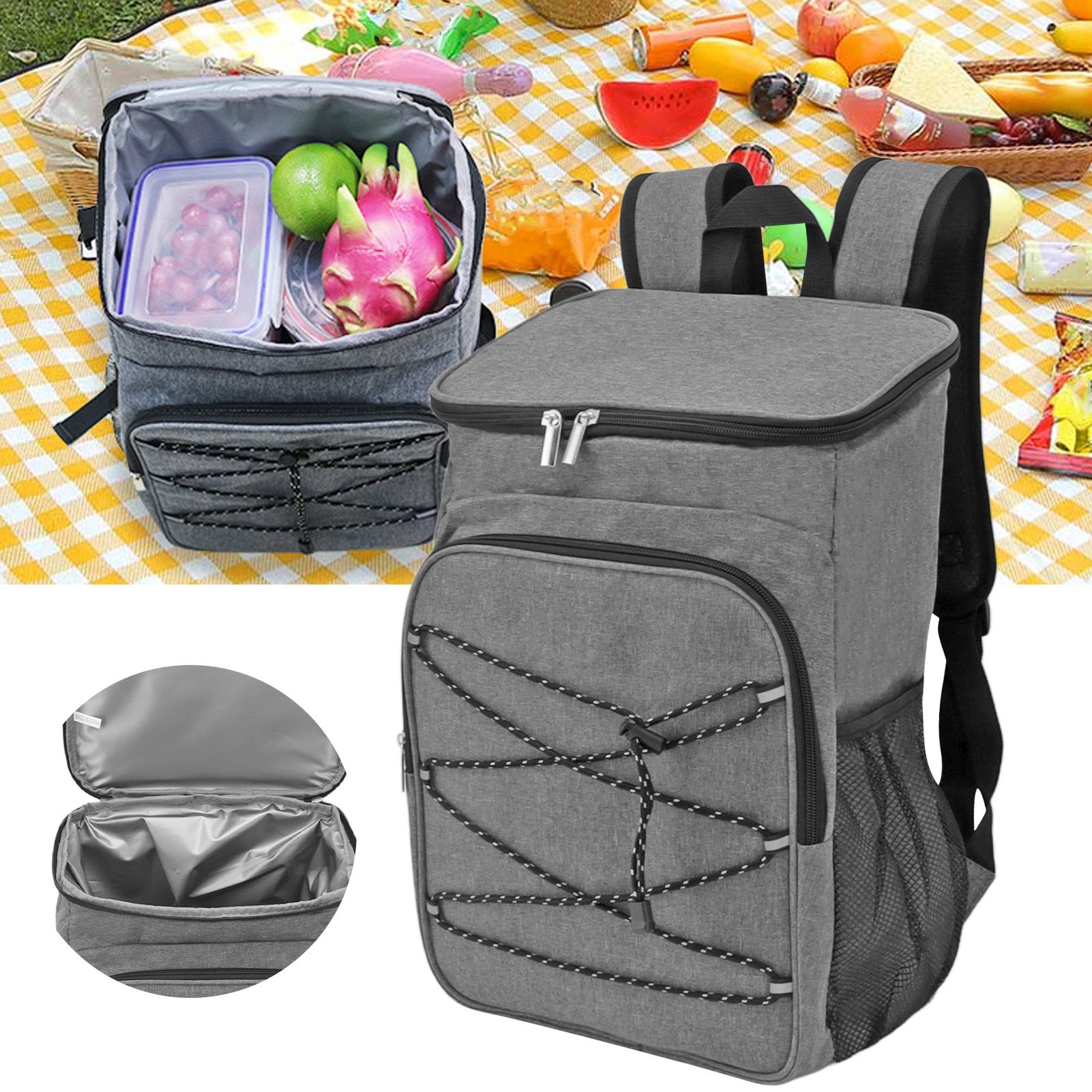 Camping Insulated Backpack Cooler Backpackck Thermal Cooler Bag with Cup view 11