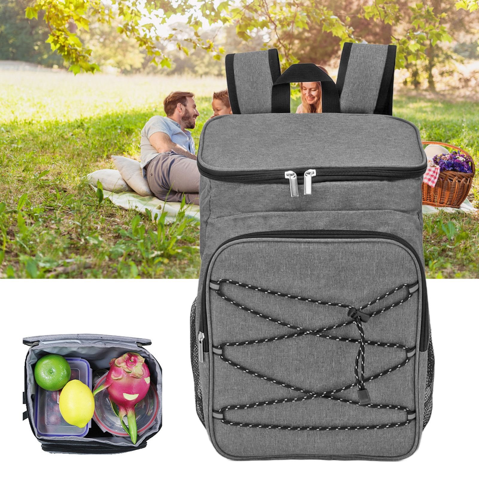 Camping Insulated Backpack Cooler Backpackck Thermal Cooler Bag with Cup view 12