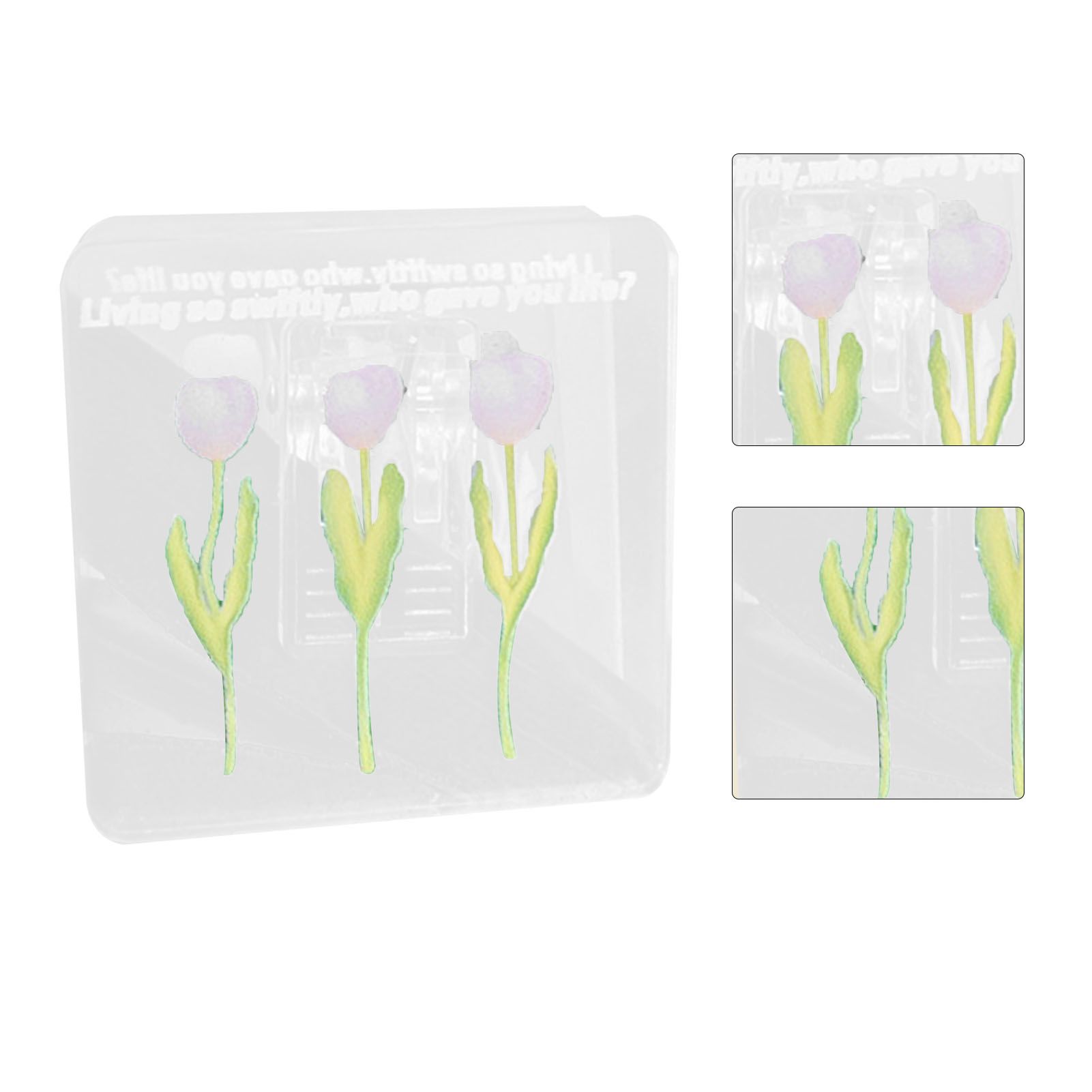 Double Sided Photo Clip Acrylic Tulip Pattern Multifunctional Transparent view 7