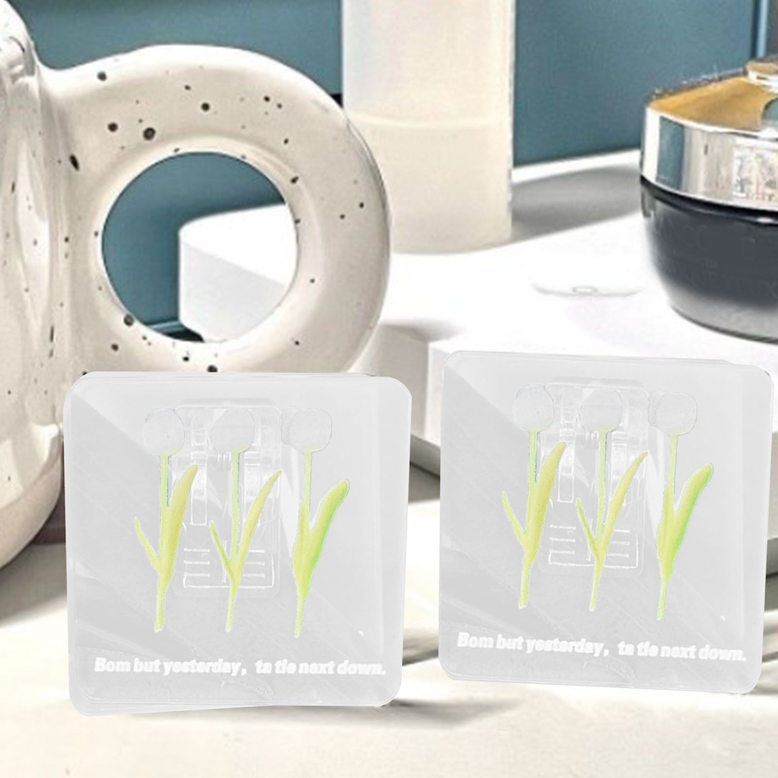 Double Sided Photo Clip Acrylic Tulip Pattern Multifunctional Transparent view 5