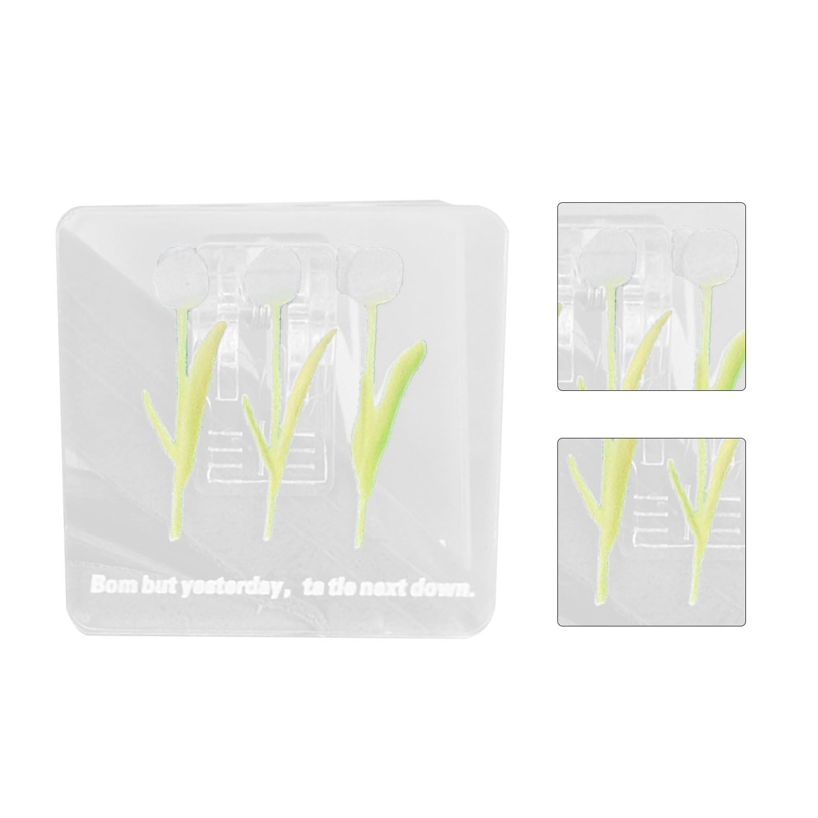 Double Sided Photo Clip Acrylic Tulip Pattern Multifunctional Transparent view 7