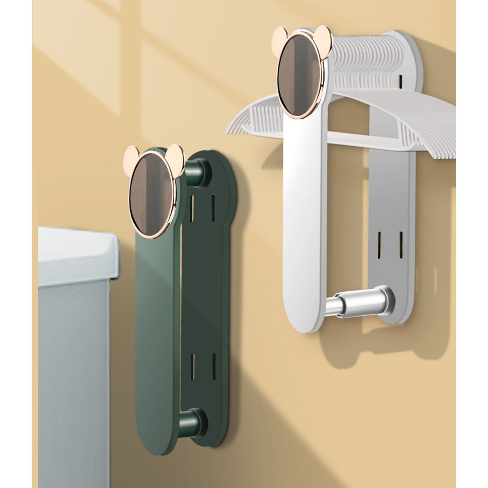 Wall Clothes Hangers Organizer Retractable Adhesive Space Saving Clothing view 11