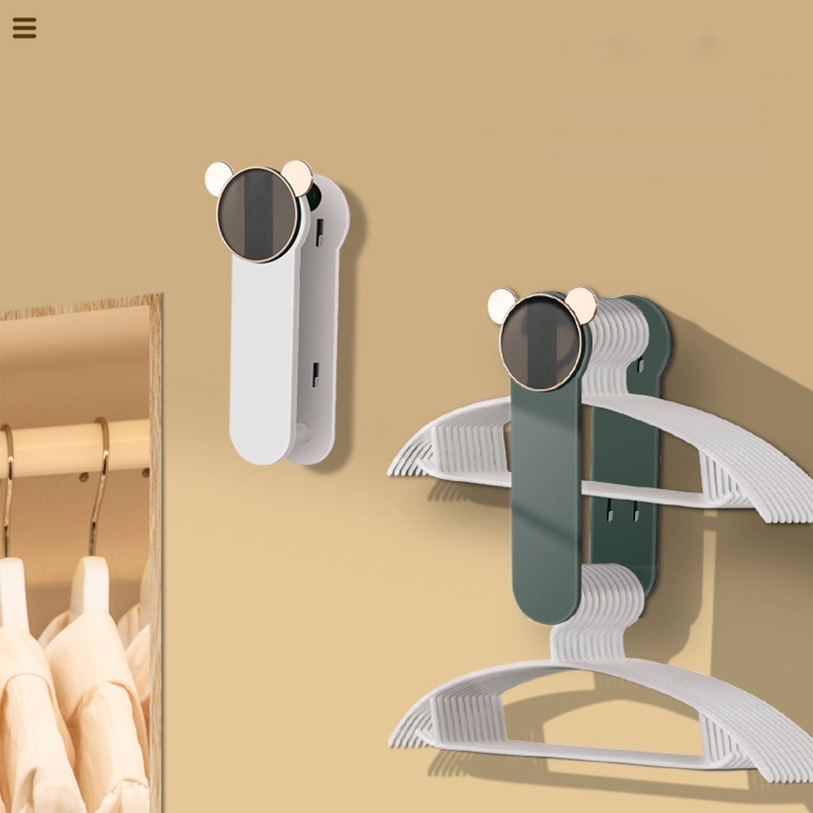 Wall Clothes Hangers Organizer Retractable Adhesive Space Saving Clothing view 12