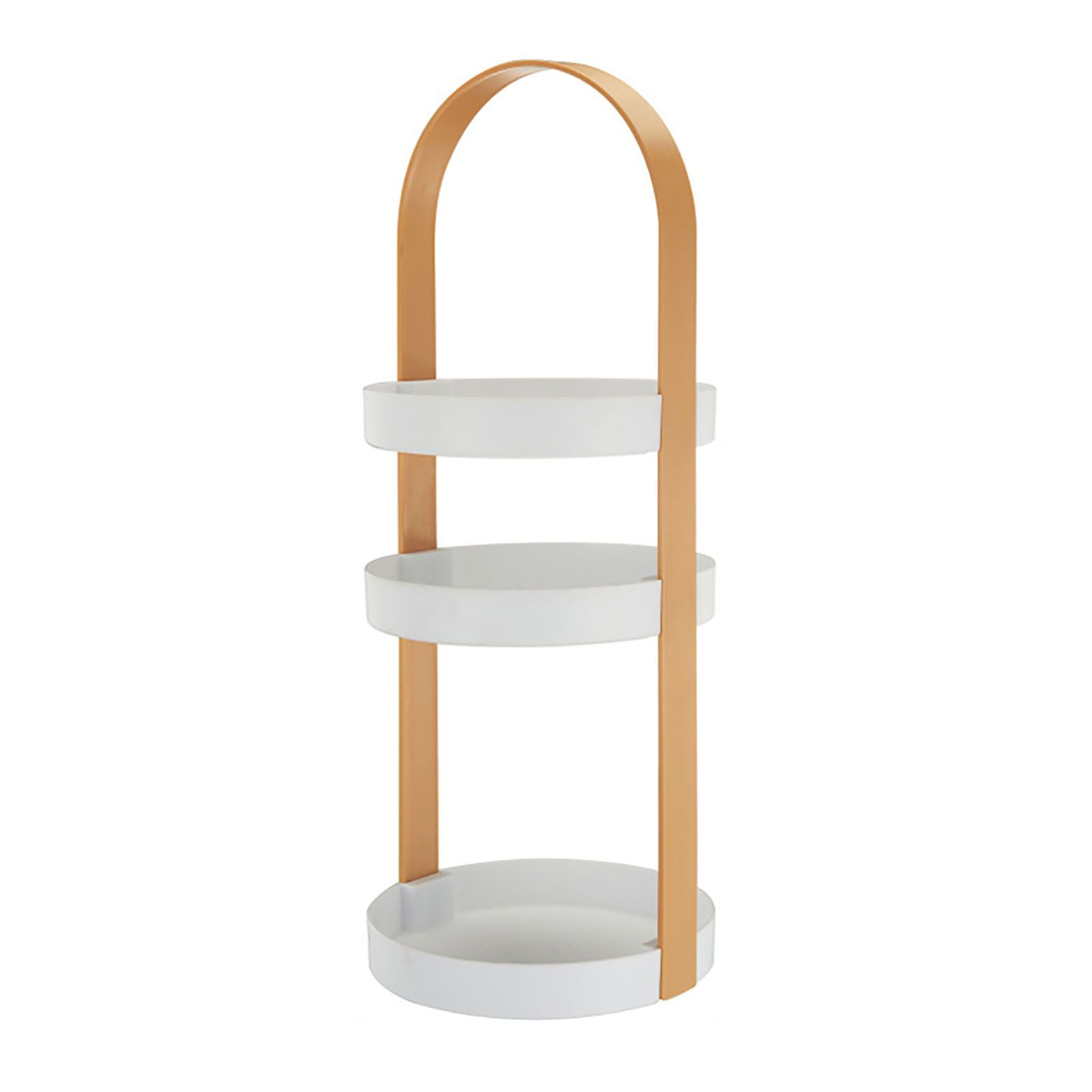 3 Layers Round Storage Rack Integral Handle 3 Layer Storage Round Stand for