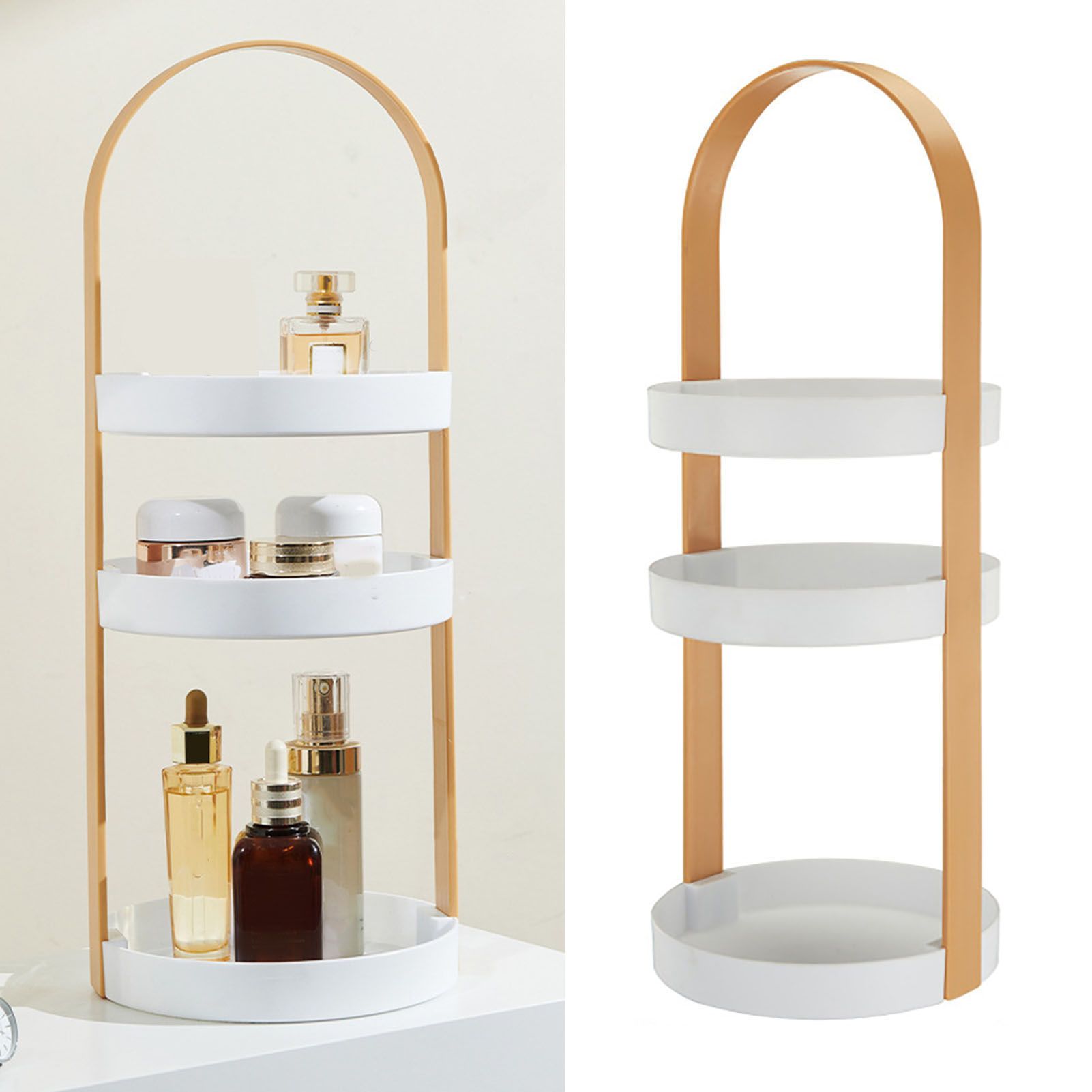 3 Layers Round Storage Rack Integral Handle 3 Layer Storage Round Stand for view 6