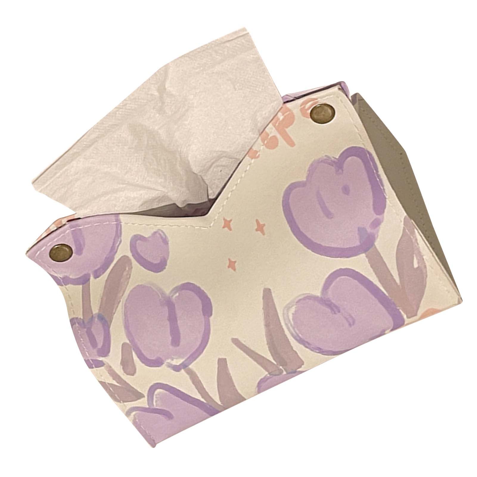 Paper Box Cover Large Cute PU Leather Facial Hand Paper Box Cover for Bedroom view 11