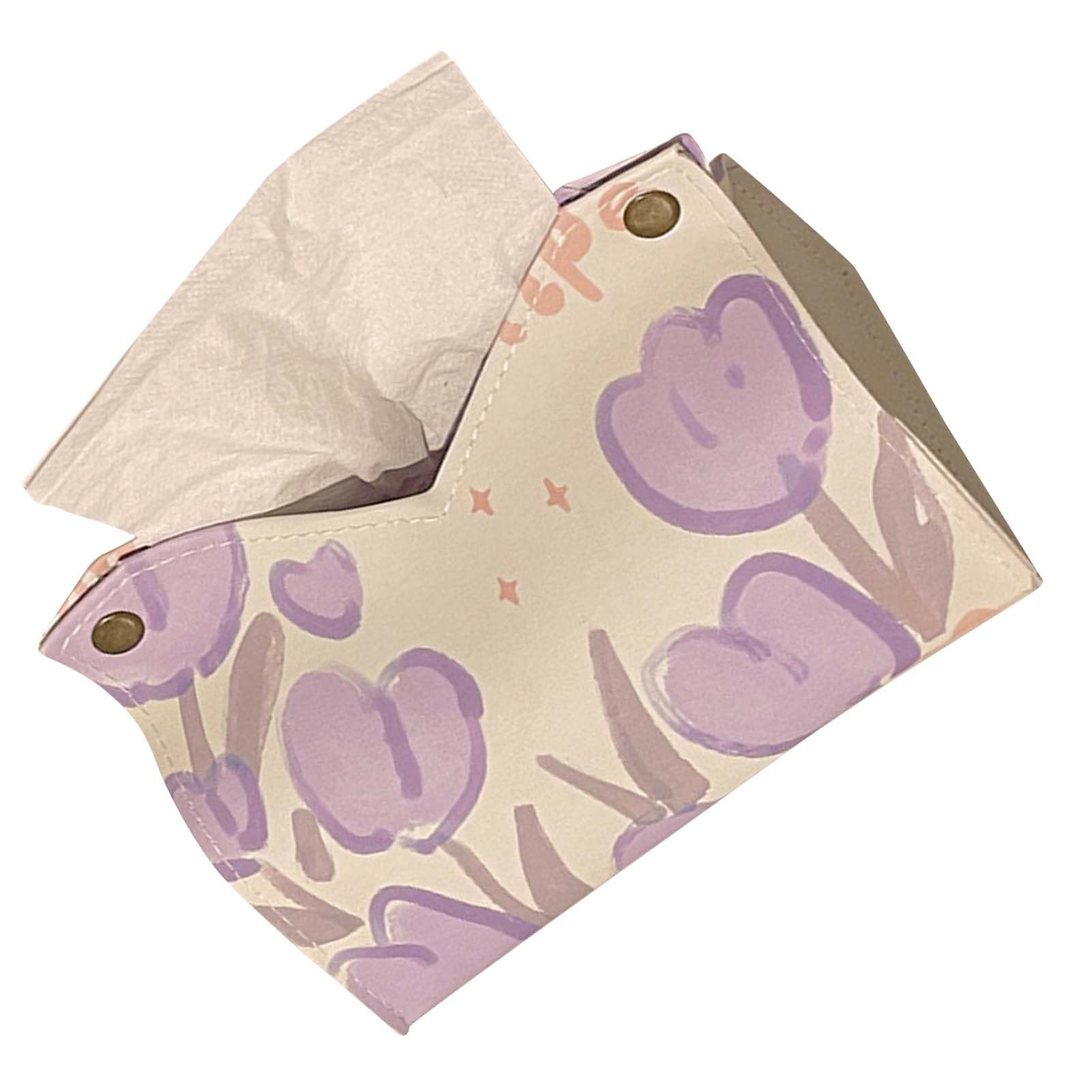 Paper Box Cover Large Cute PU Leather Facial Hand Paper Box Cover for Bedroom view 12