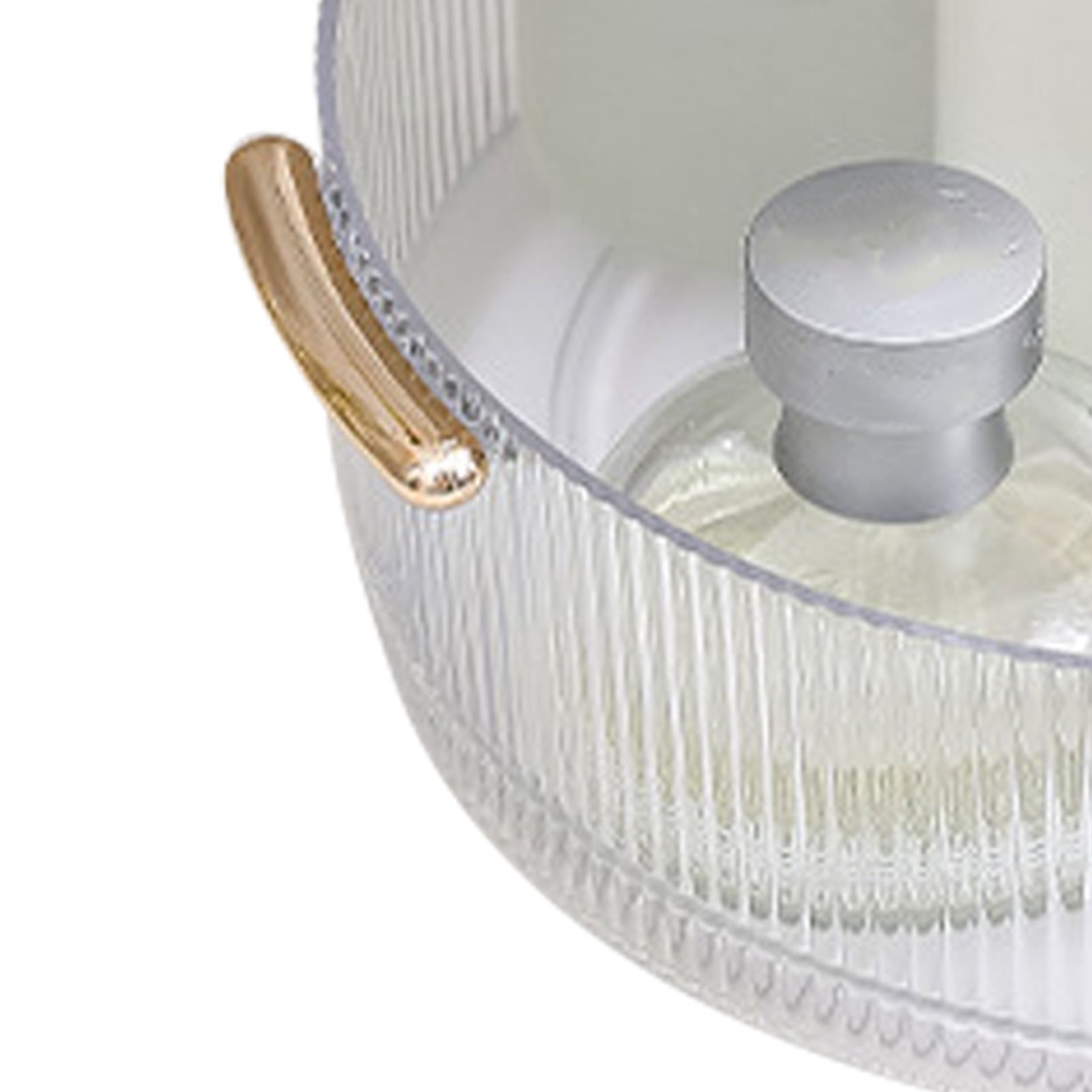 360 Rotating Cosmetic Organizer Texture Storage Rotating Makeup Desk Organizer view 7
