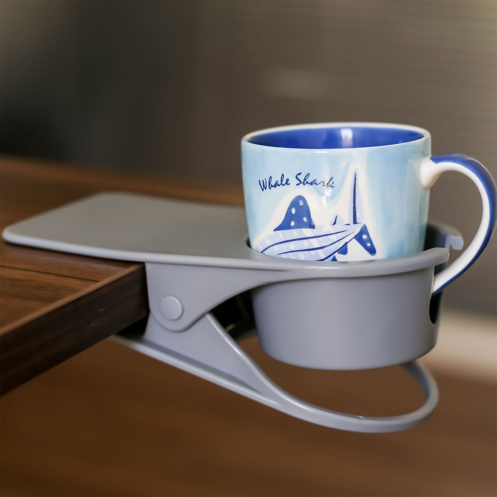 Desk Cup Holder Clip Space Saving Large Multifunctional Table Clamp Mug Stand view 6