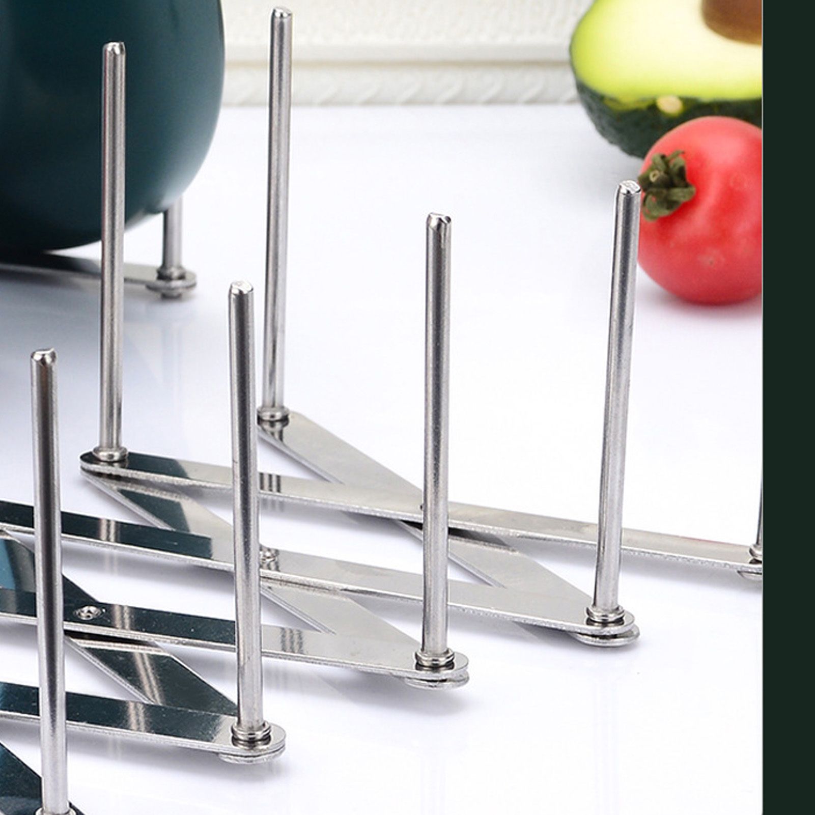 Dish Drying Rack Telescopic Stainless Steel Slip Resistant Adjustable Dish view 8