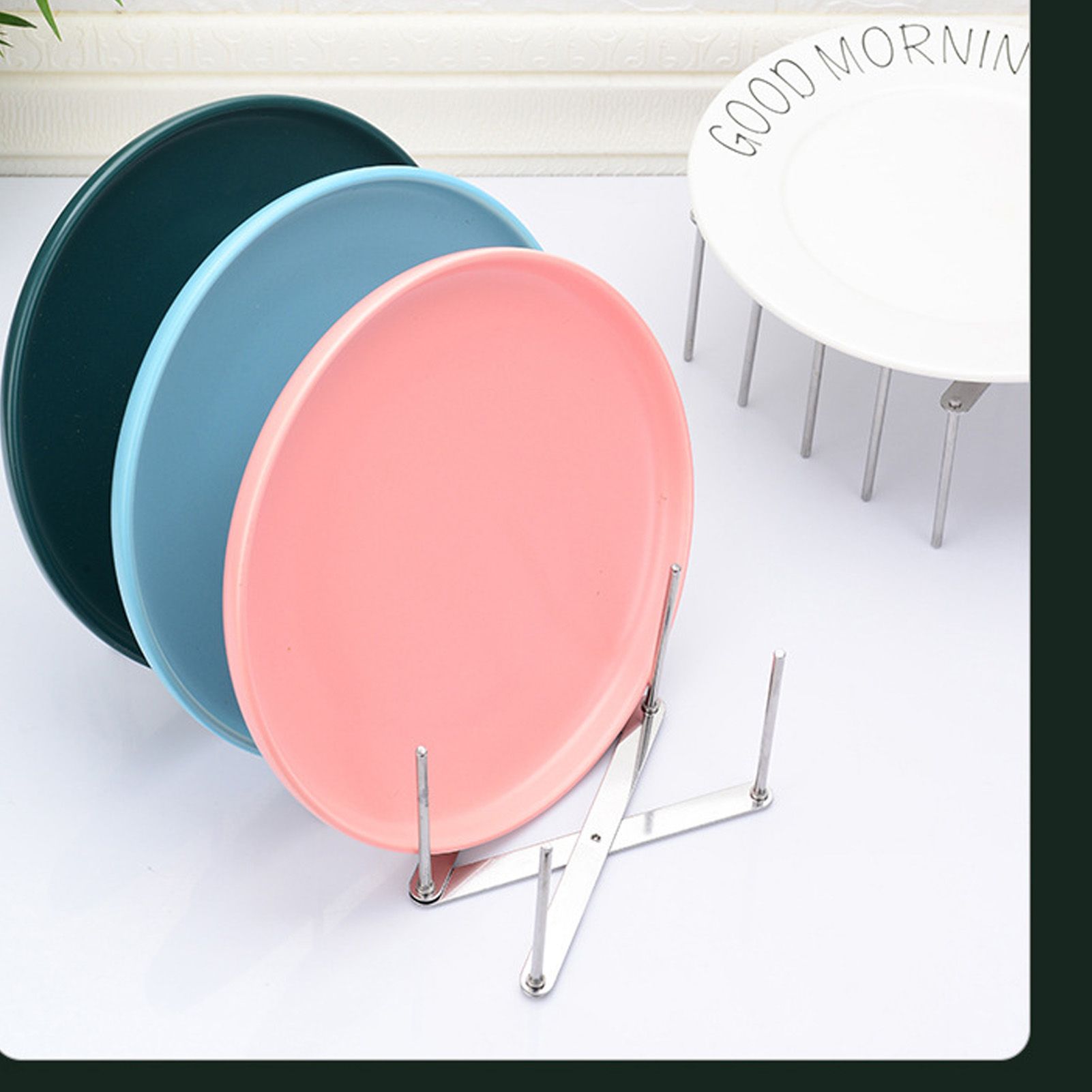 Dish Drying Rack Telescopic Stainless Steel Slip Resistant Adjustable Dish view 9