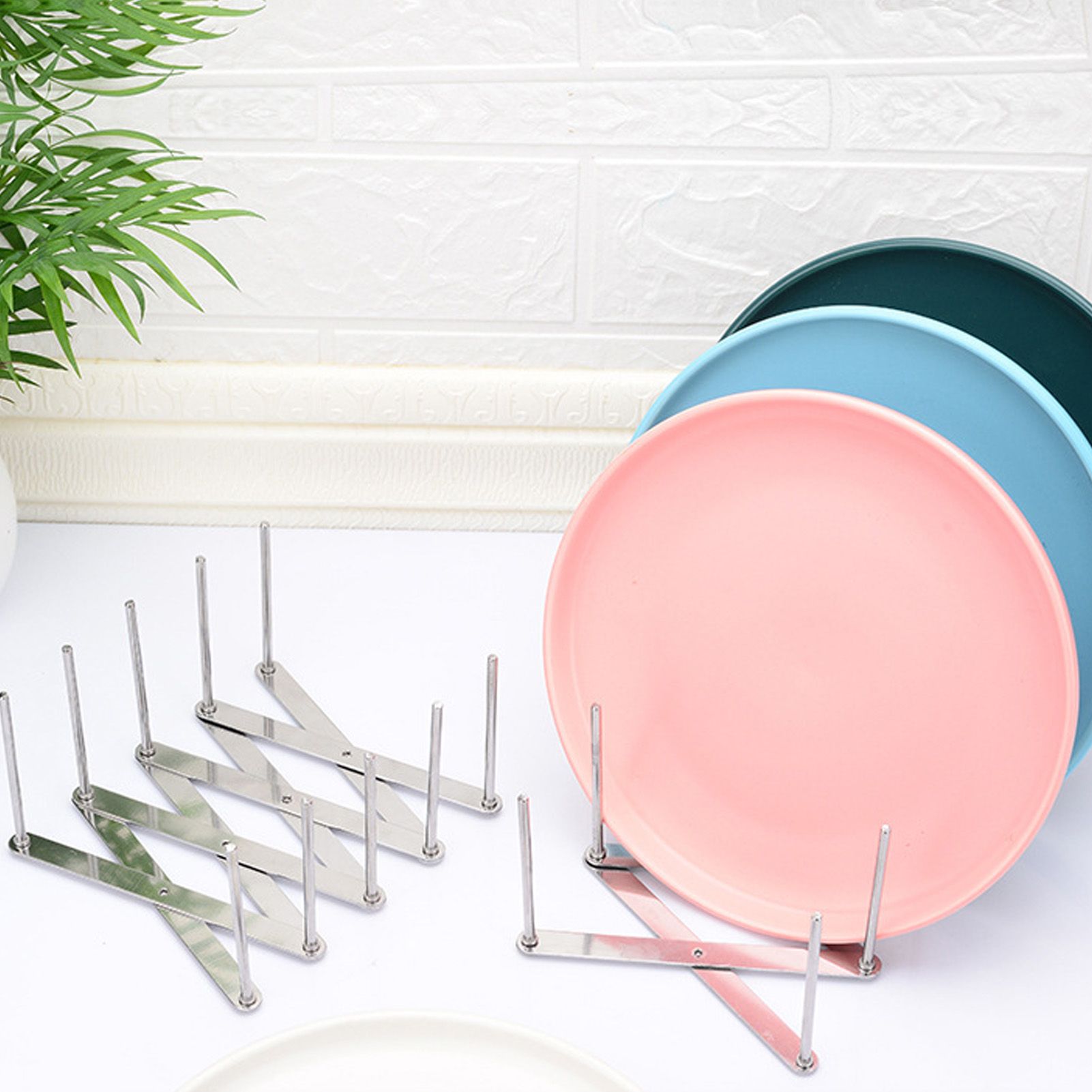 Dish Drying Rack Telescopic Stainless Steel Slip Resistant Adjustable Dish view 11