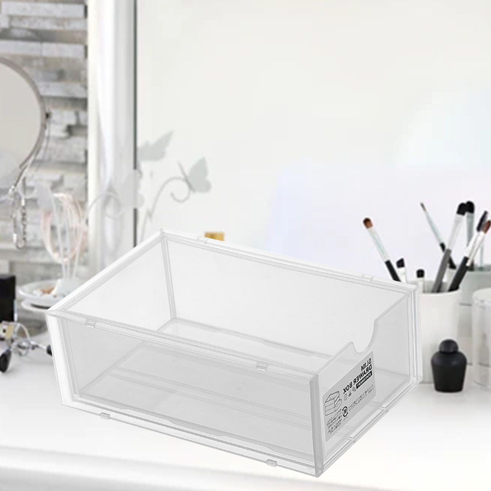 Desktop Storage Box Plastic Desk Makeup Organizer Stationery Supplies Storage view 11
