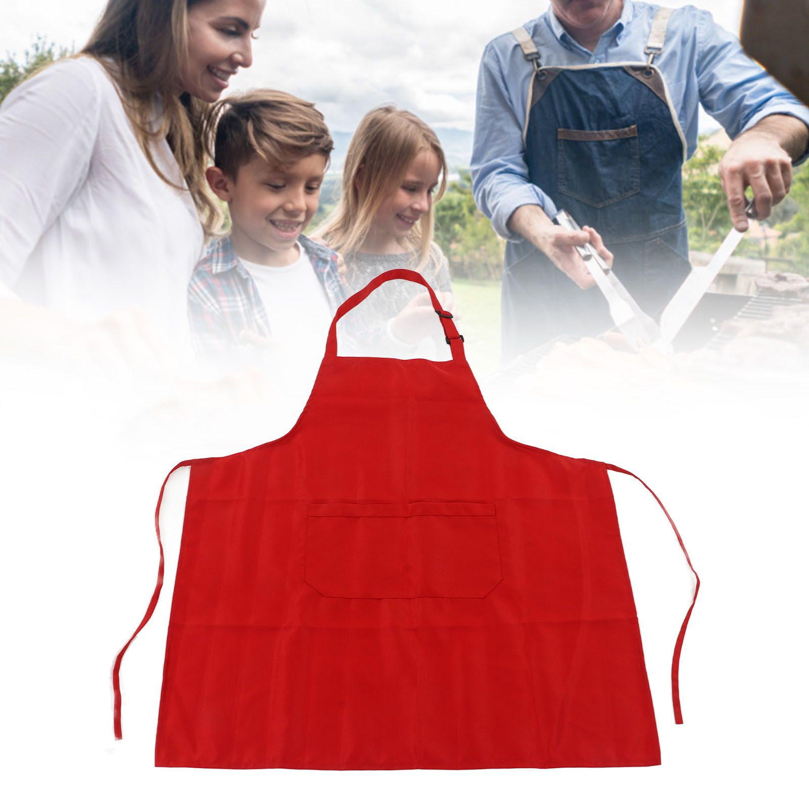 Cooking Apron Waterproof Adjustable Neck Strap Breathable Soft Kitchen Bib view 12