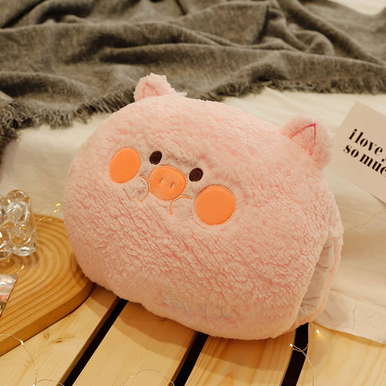 Hand Warm Plush Stuffed Pillow Cute Animal Decorative Soft Warm Hand Cushion view 5