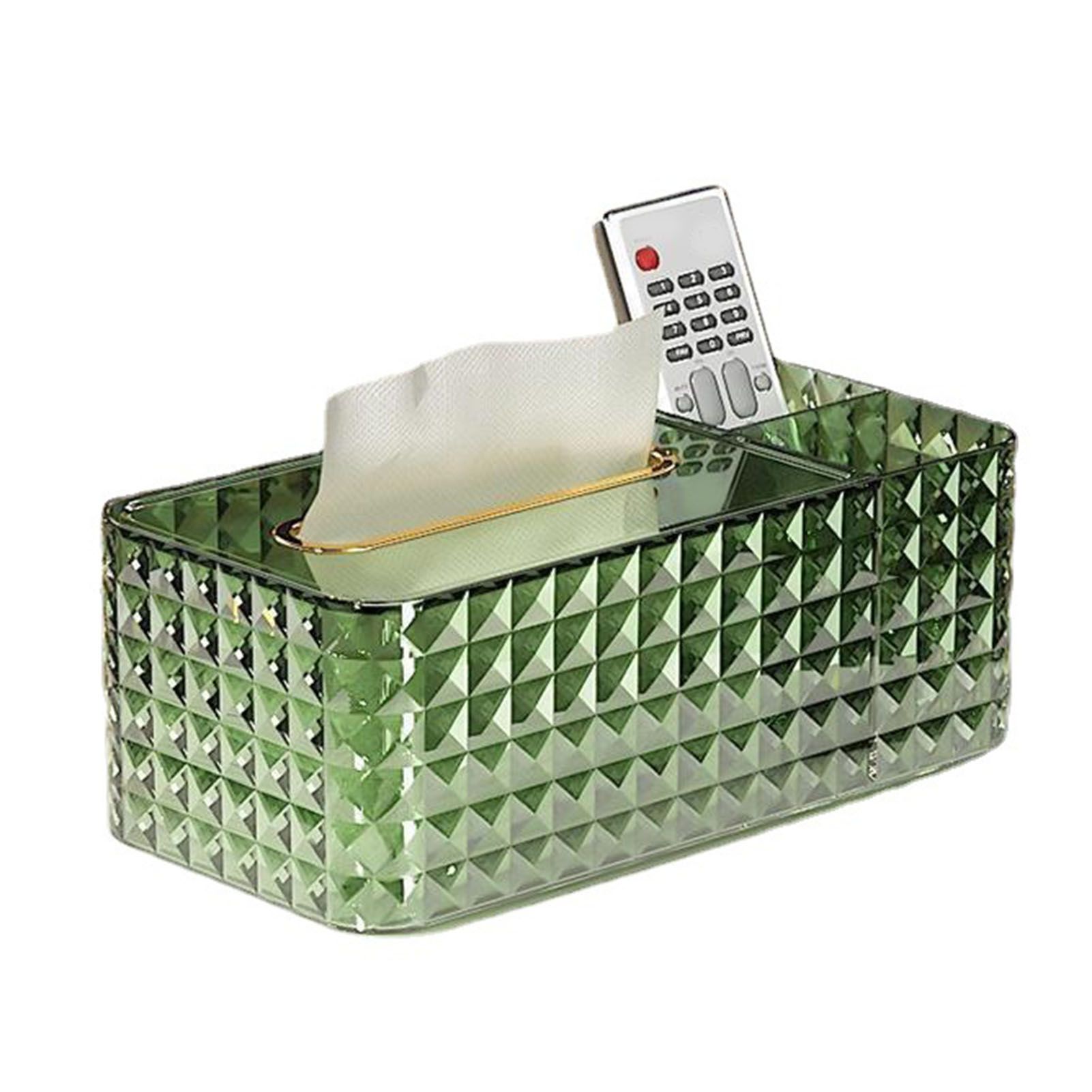 Tissue Storage Box Rhombus Texture Side Partition Towel Napkin Container Case