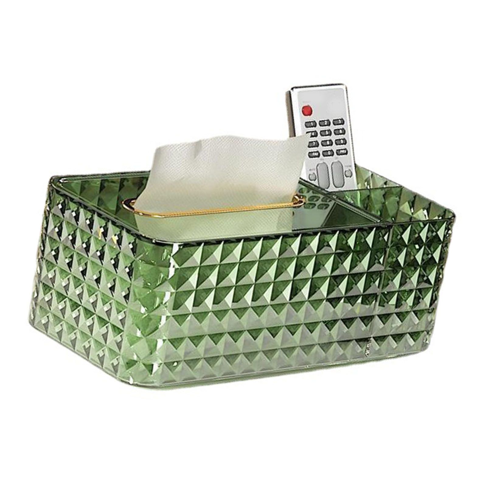 Tissue Storage Box Rhombus Texture Side Partition Towel Napkin Container Case view 2