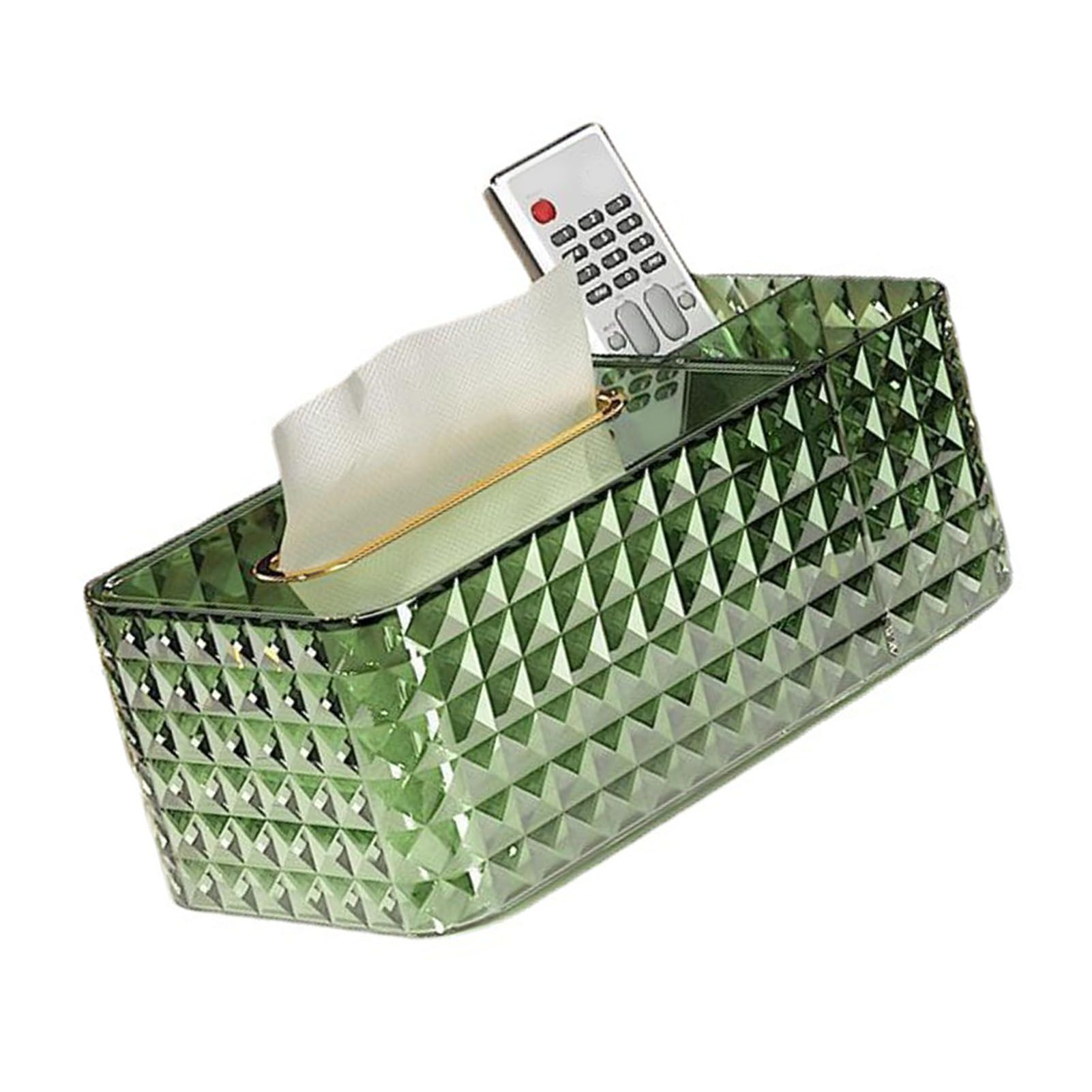 Tissue Storage Box Rhombus Texture Side Partition Towel Napkin Container Case view 3