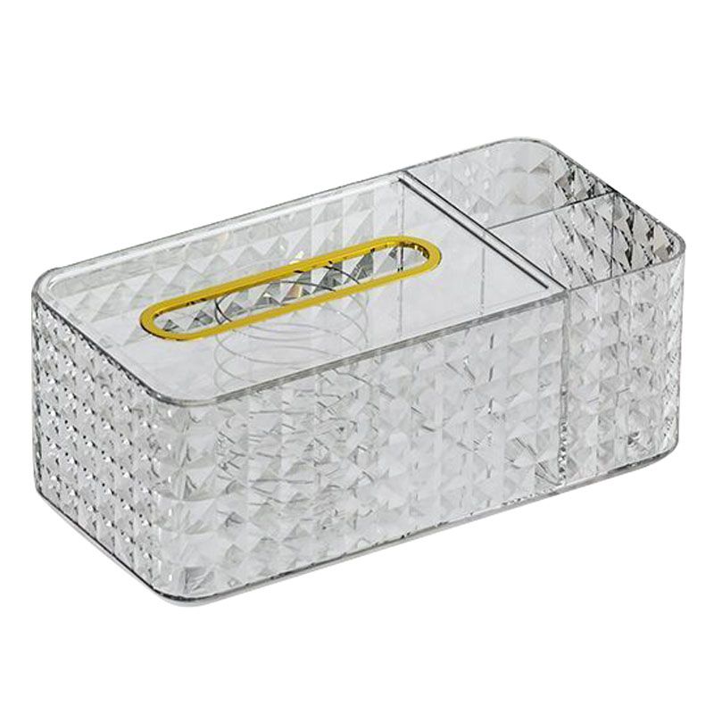Tissue Storage Box Rhombus Texture Side Partition Towel Napkin Container Case
