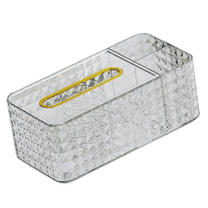 Tissue Storage Box Rhombus Texture Side Partition Towel Napkin Container Case view 2