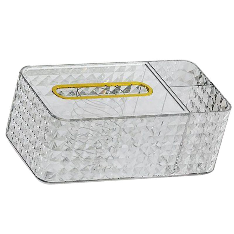 Tissue Storage Box Rhombus Texture Side Partition Towel Napkin Container Case view 3